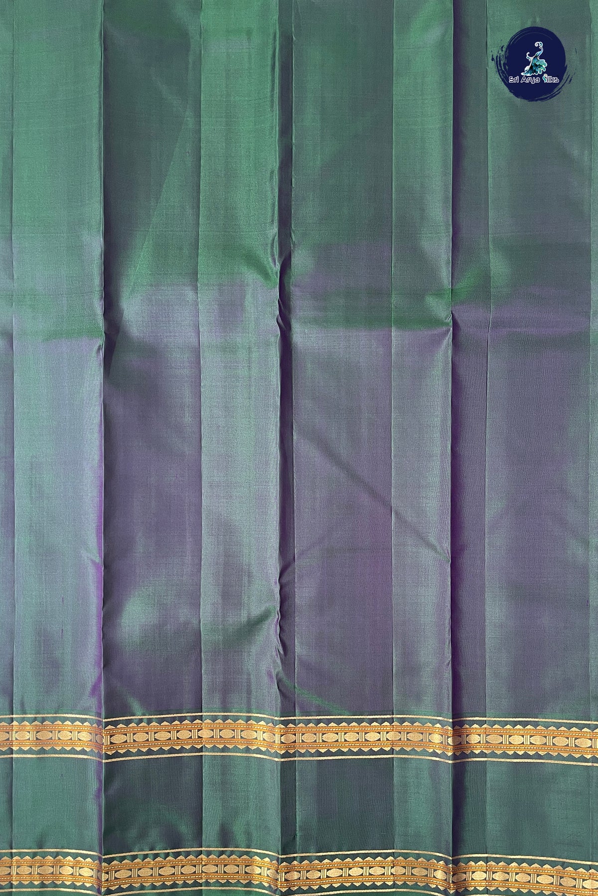 Violet Rettaippade Border Silk Saree With Plain Pattern