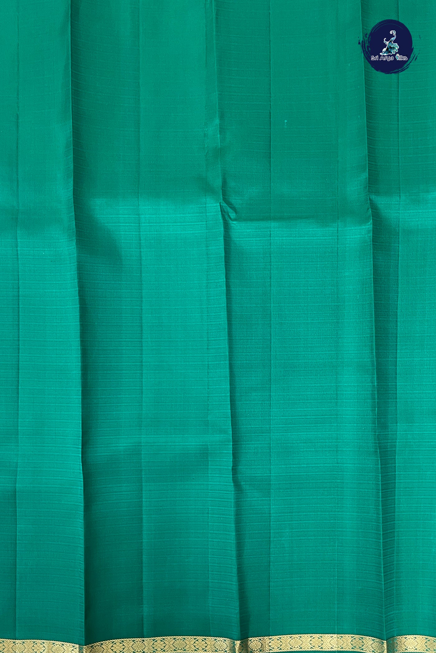 Teal Light Weight Silk Saree With Doria Lines Pattern