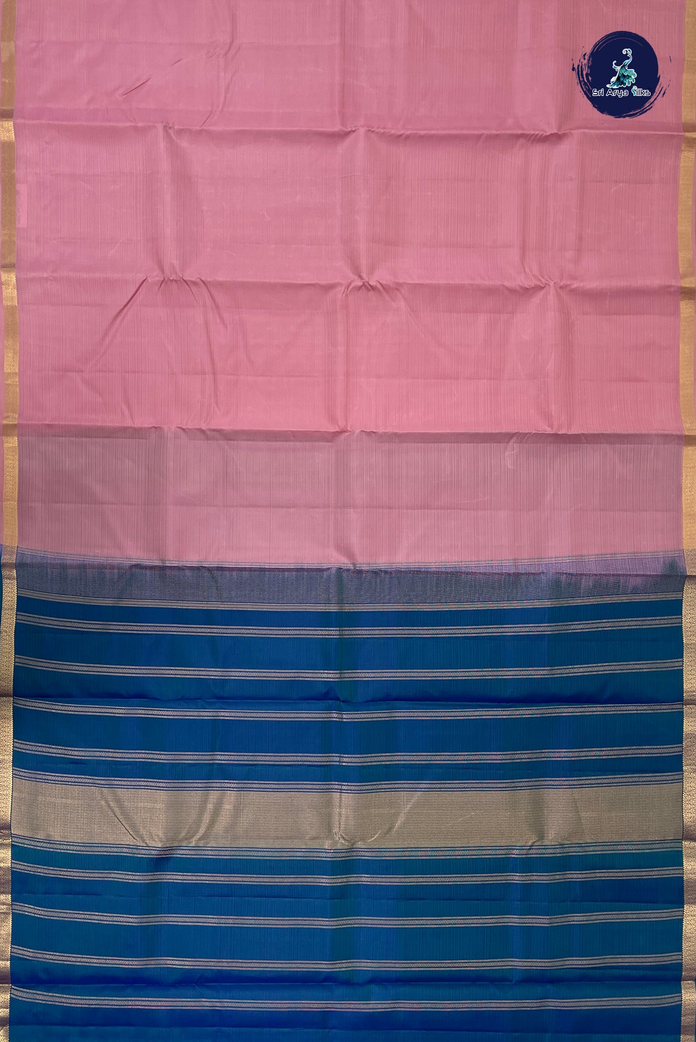 Light Pink Light Weight Silk Saree With Doria Lines Pattern