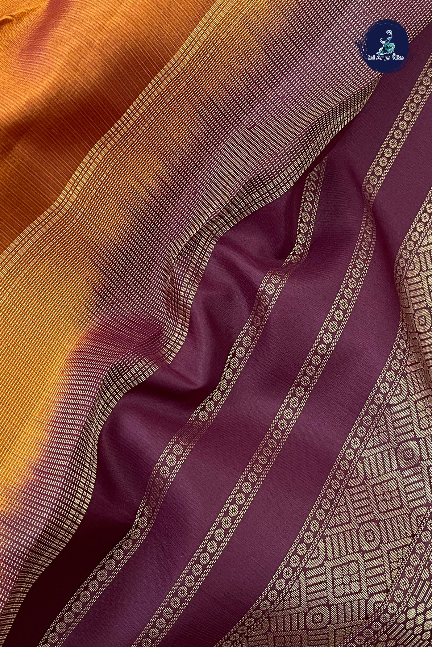 Rust Traditional Silk Saree With Zari Buttas Pattern