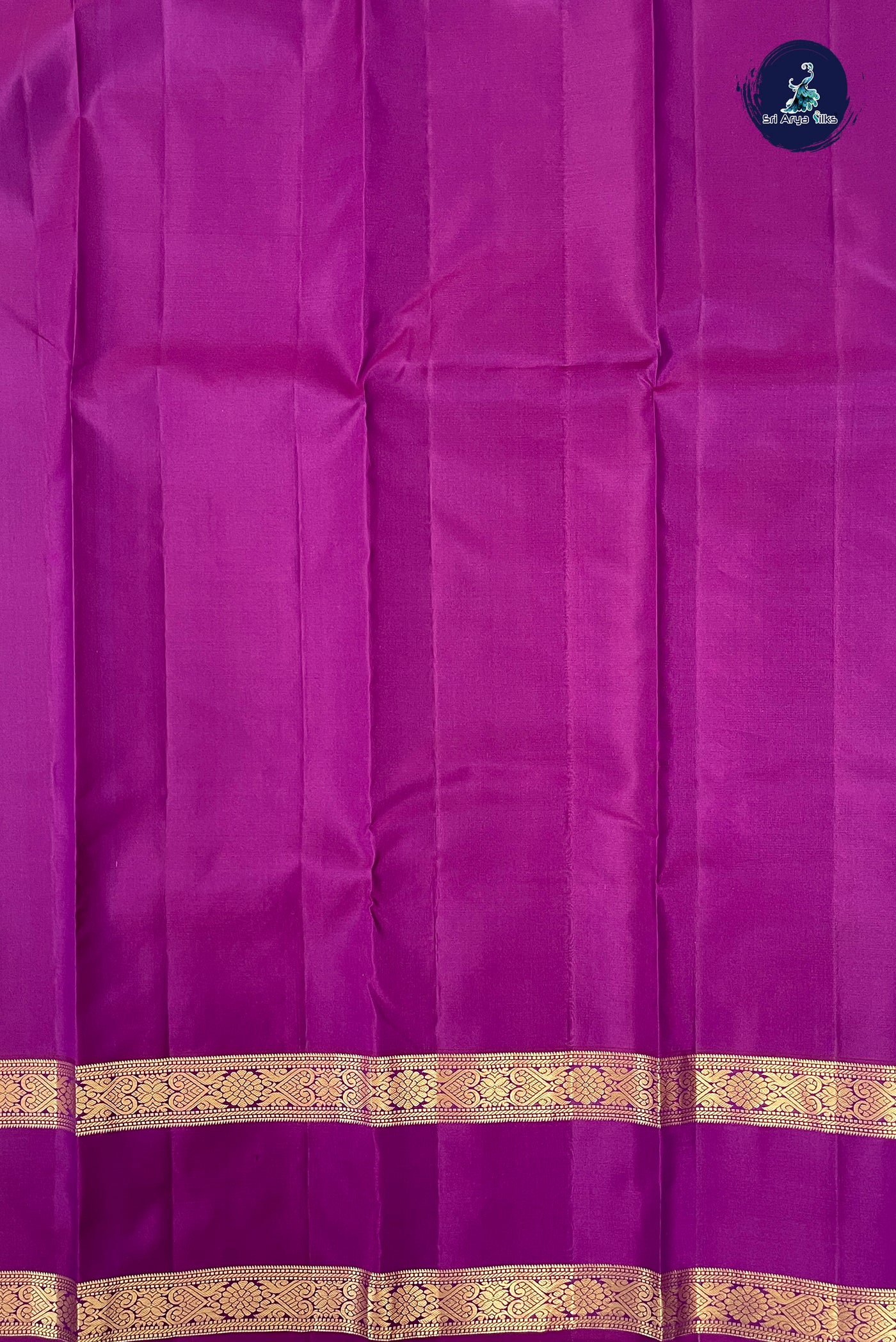 Dual Tone Blue Rettaippade Border Silk Saree With Zari Buttas Pattern