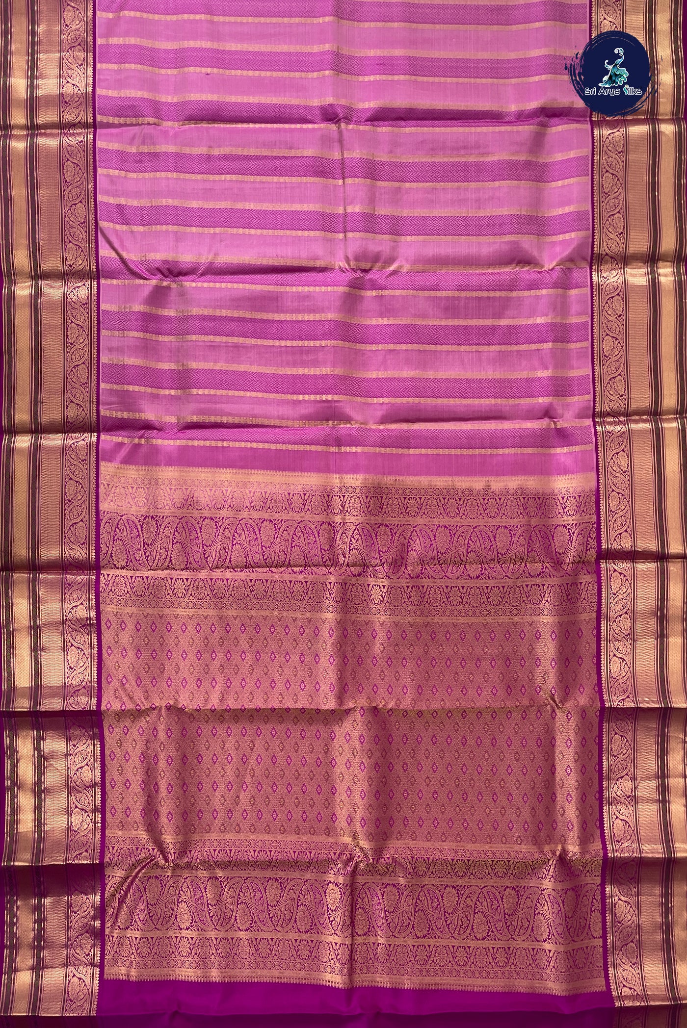 Pink Brocade Silk Saree With Embossed Pattern