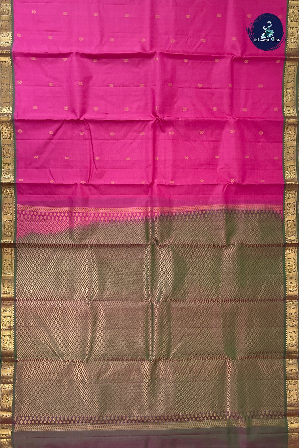 Pink Light Weight Silk Saree With Zari Buttas Pattern