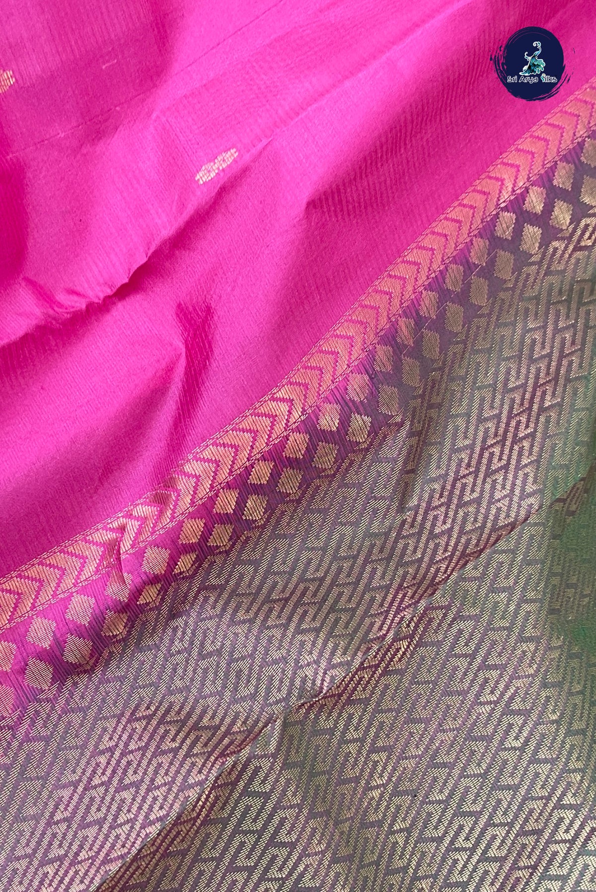 Pink Light Weight Silk Saree With Zari Buttas Pattern