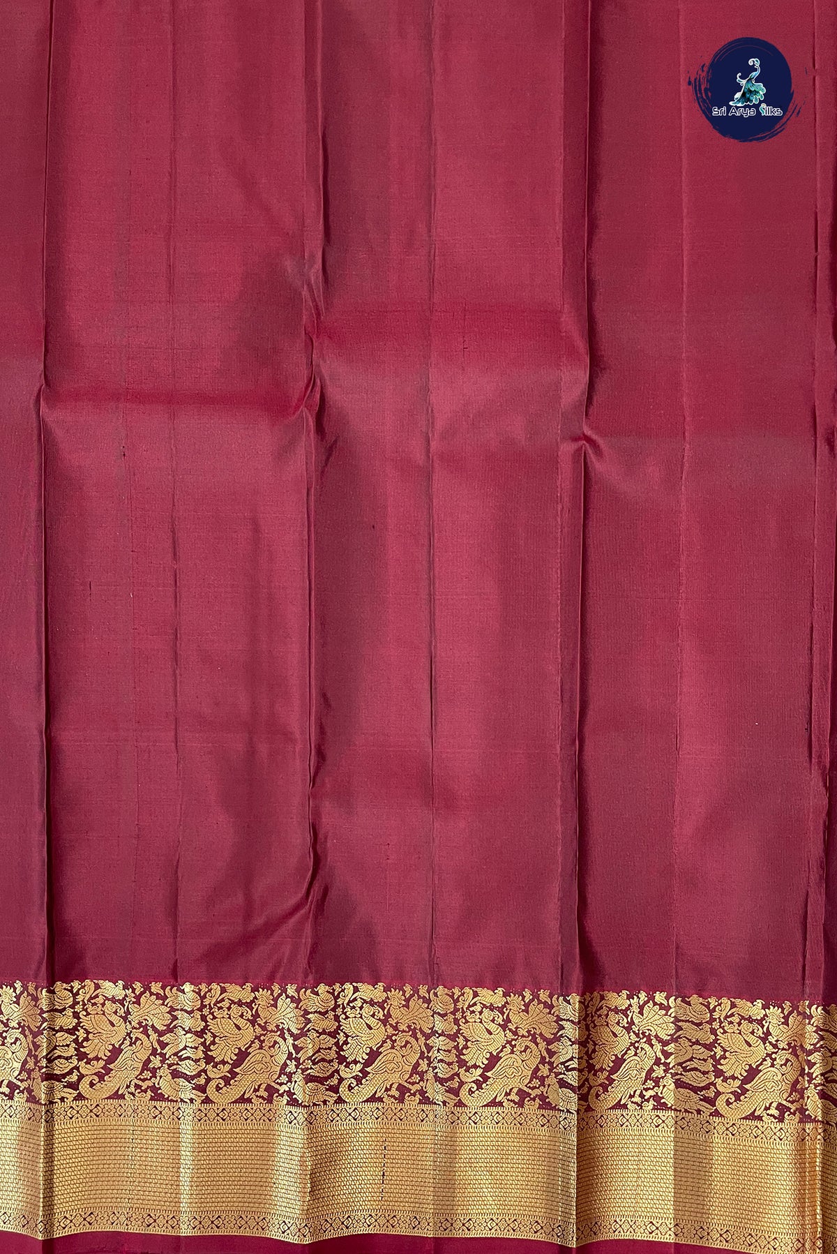 Dual Tone Maroon Bridal Silk Saree With Zari Buttas Pattern