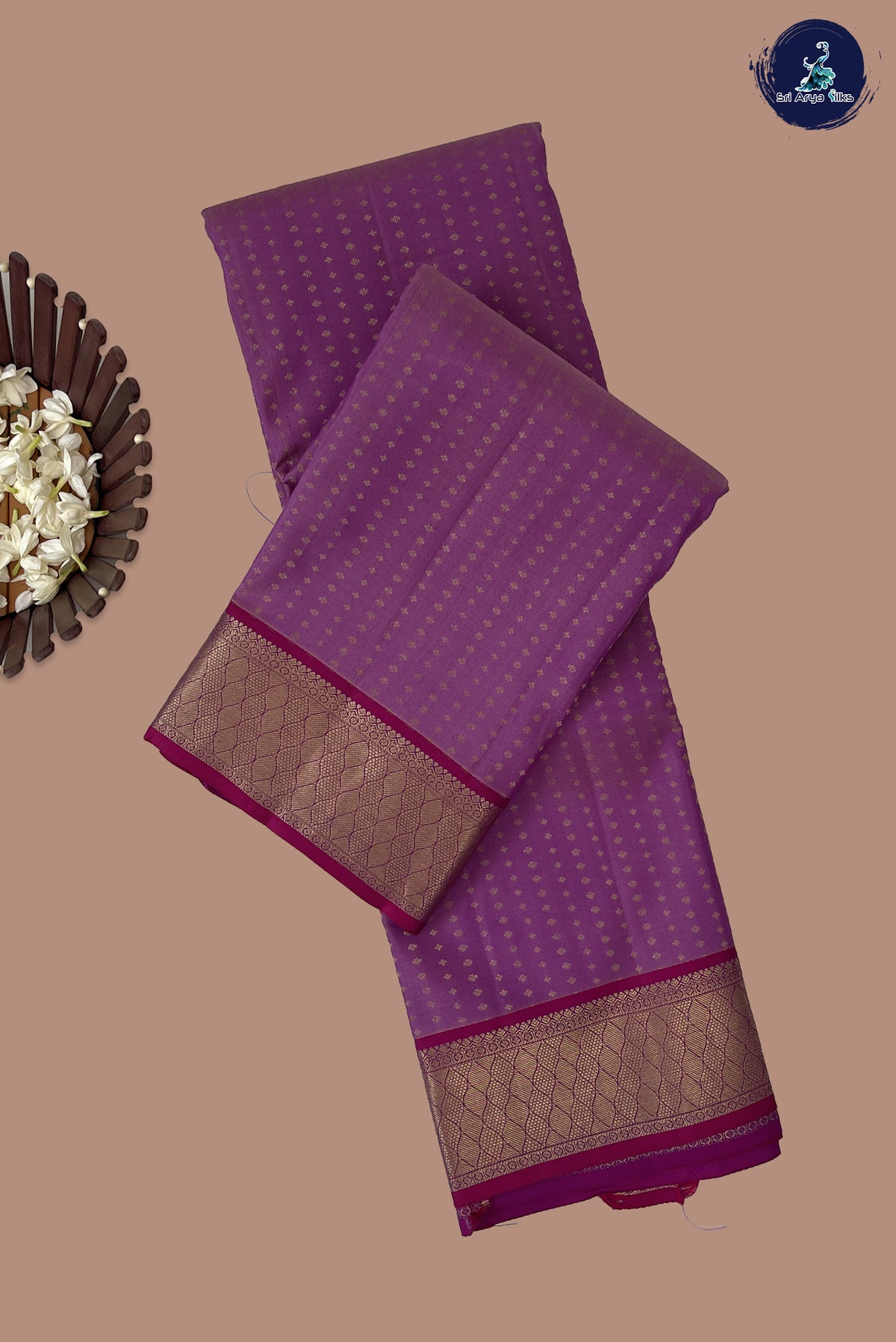 Pink Bridal Silk Saree With 1000 Butta Pattern