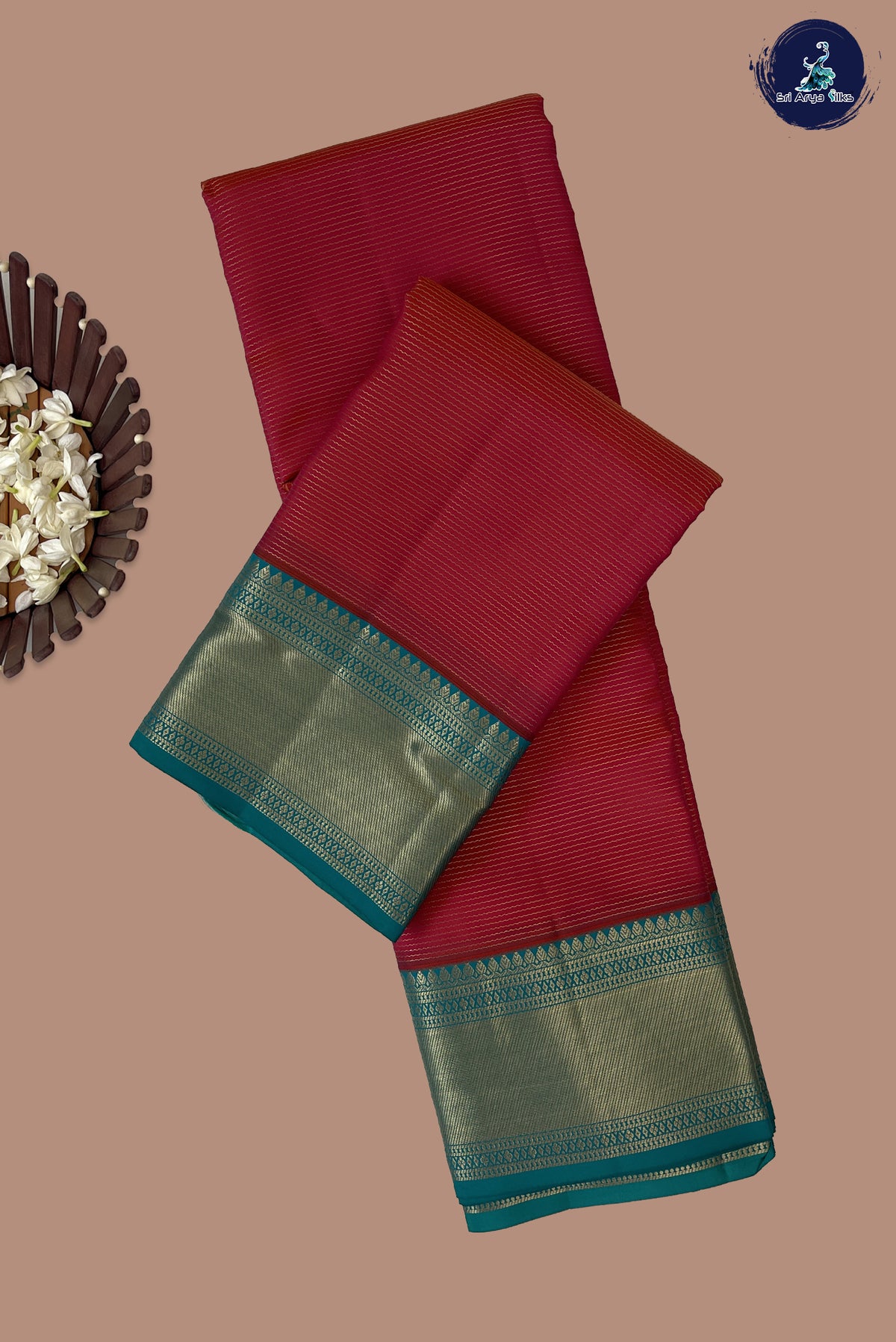 Pink Vairaoosi Silk Saree With Vaira Oosi Pattern