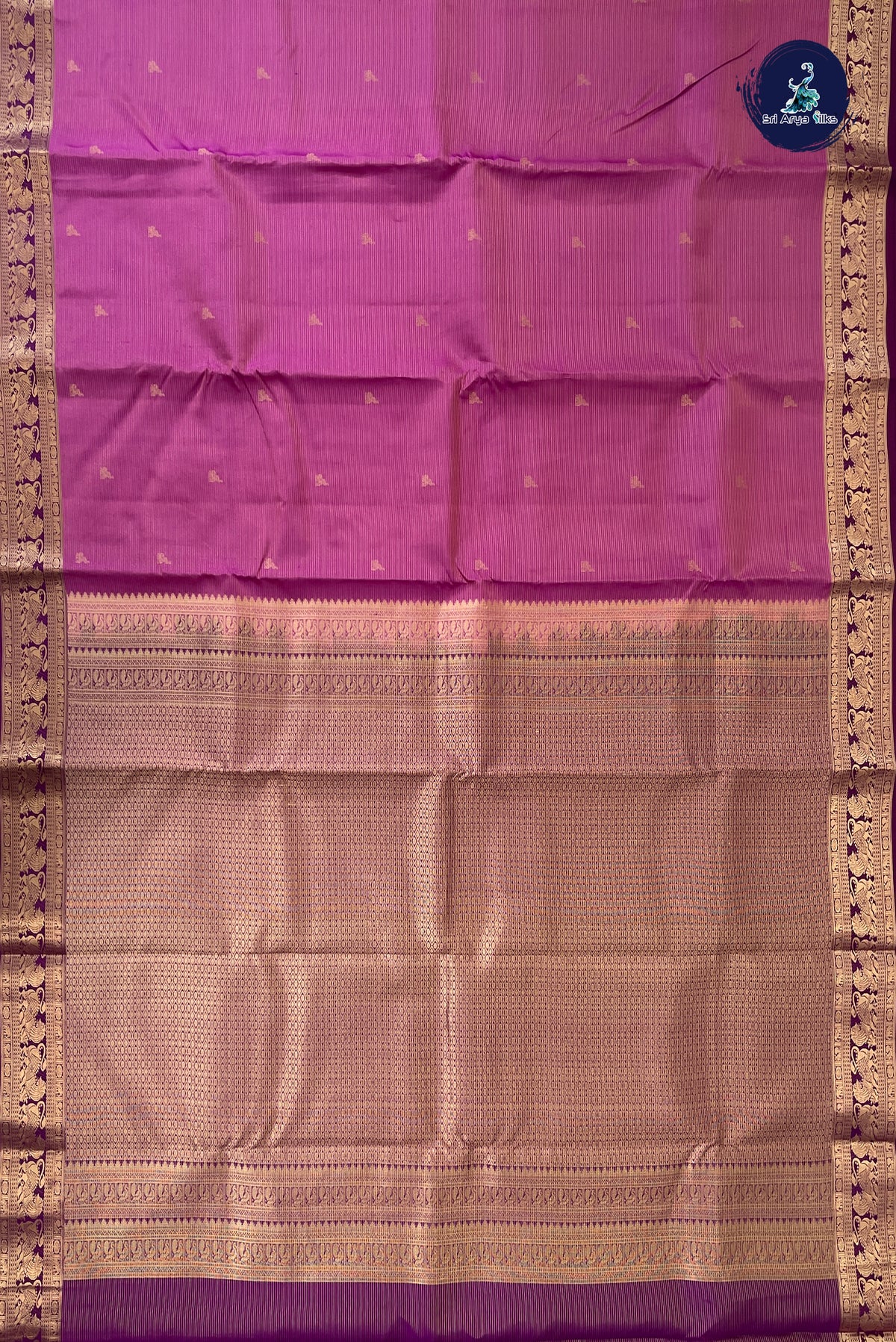 Pink Vairaoosi Silk Saree With Vaira Oosi Pattern