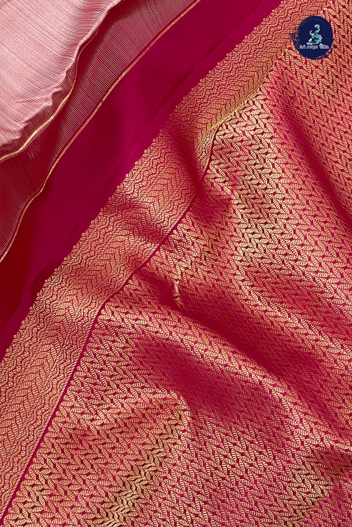 Caramel Shade Mayil Chakram Butta Silk Saree With Zari Buttas Pattern