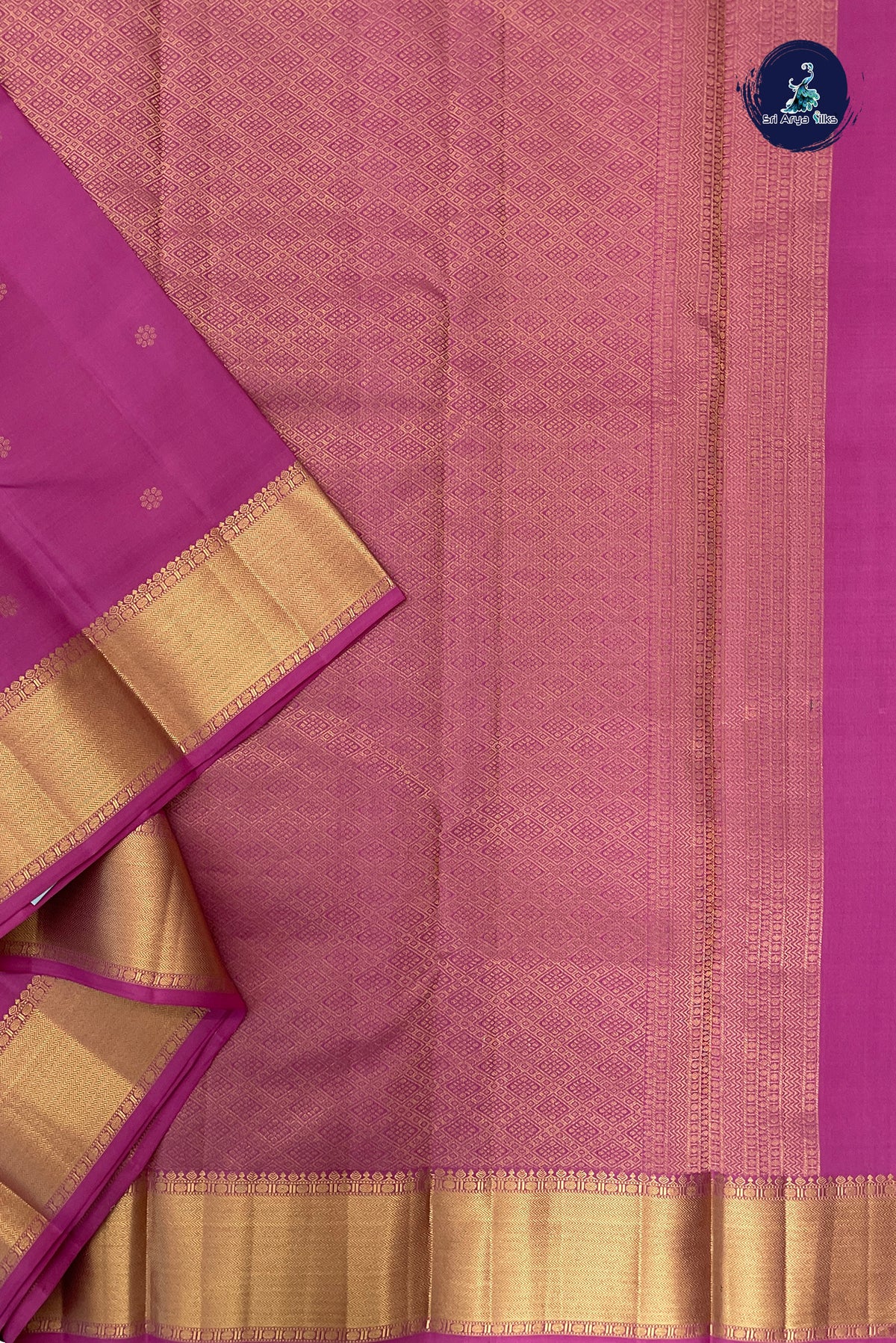 Pink Bridal Silk Saree With Zari Buttas Pattern