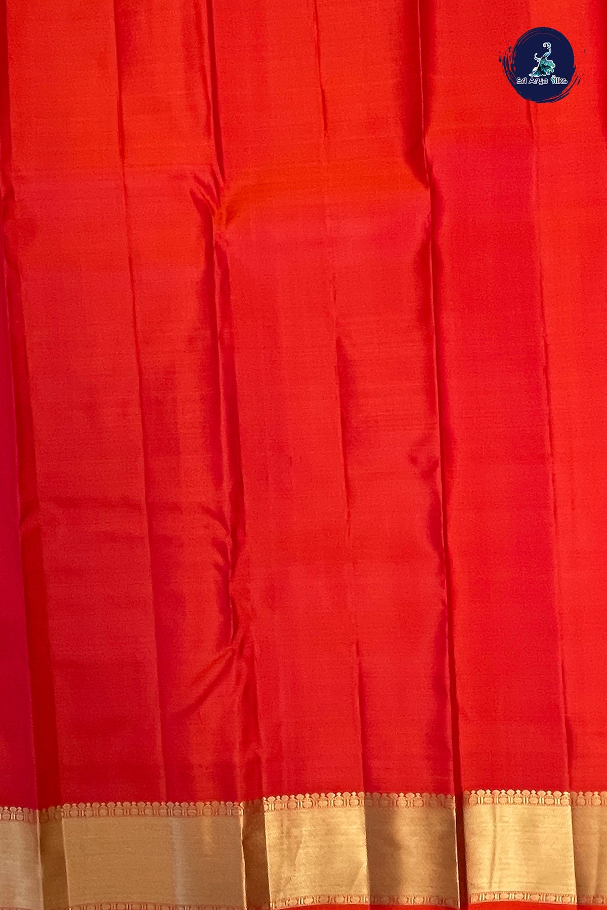 Pinkish Orange Bridal Silk Saree With Zari Buttas Pattern