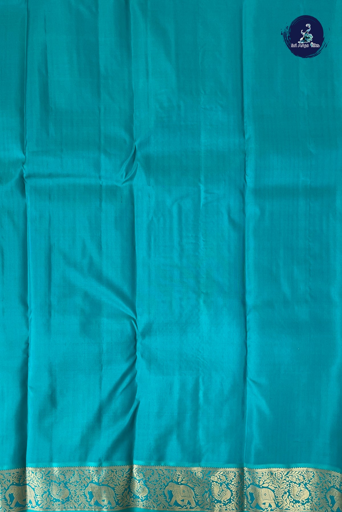 Pastel Green Korvai Contrast Silk Saree With Stripes Pattern