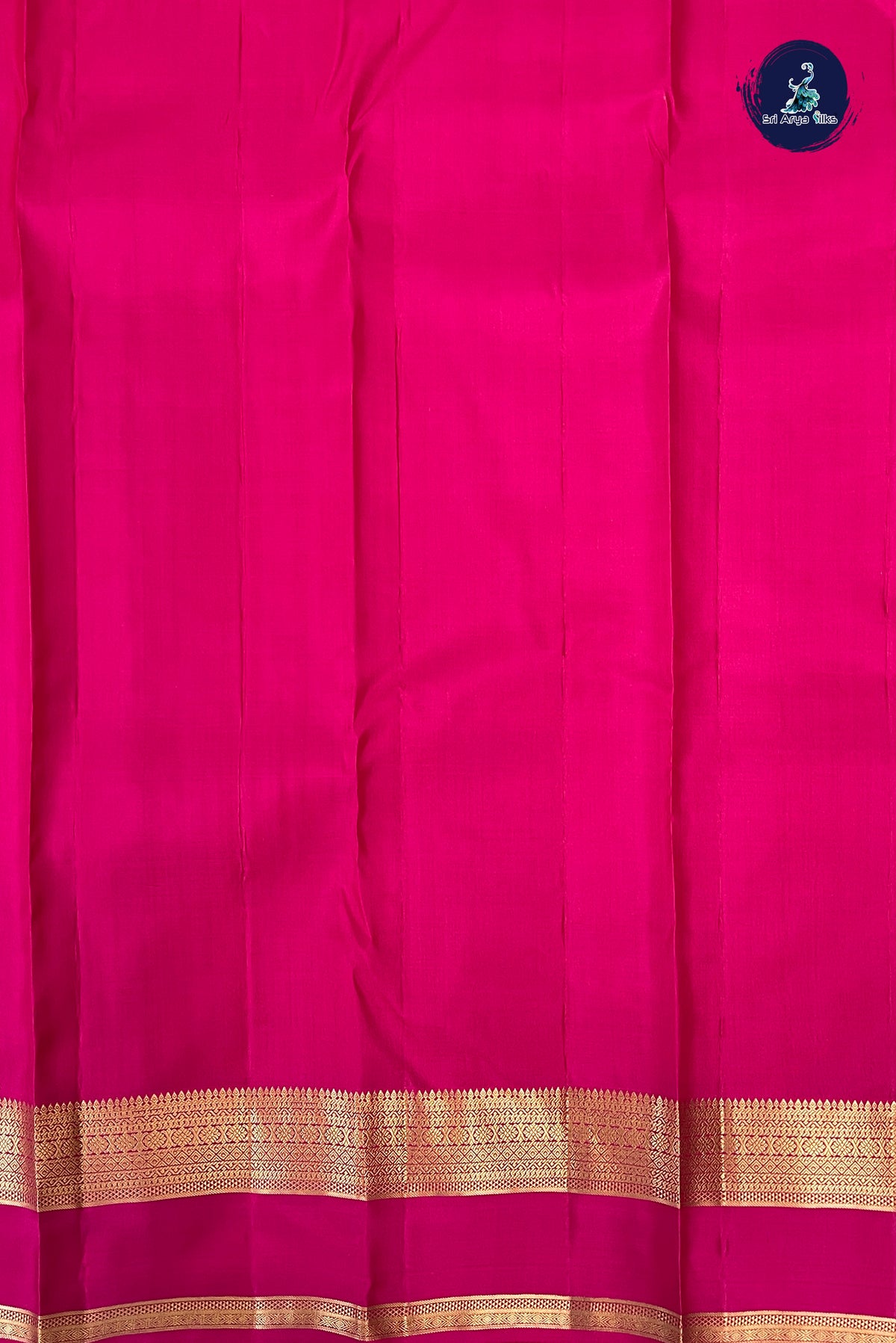 Pinkish Orange Rettaippade Border Silk Saree With 1000 Butta Pattern