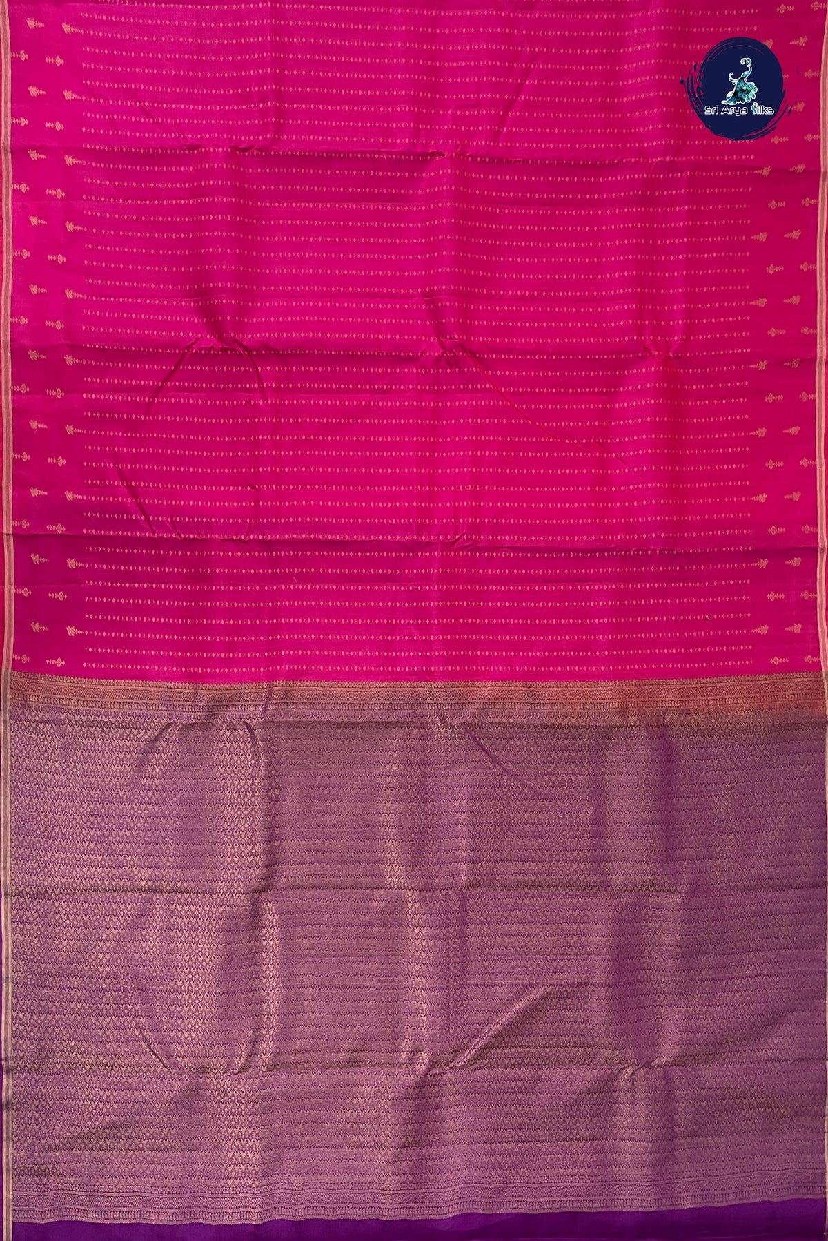 Dark Pink Light Weight Silk Saree With 1000 Butta Pattern