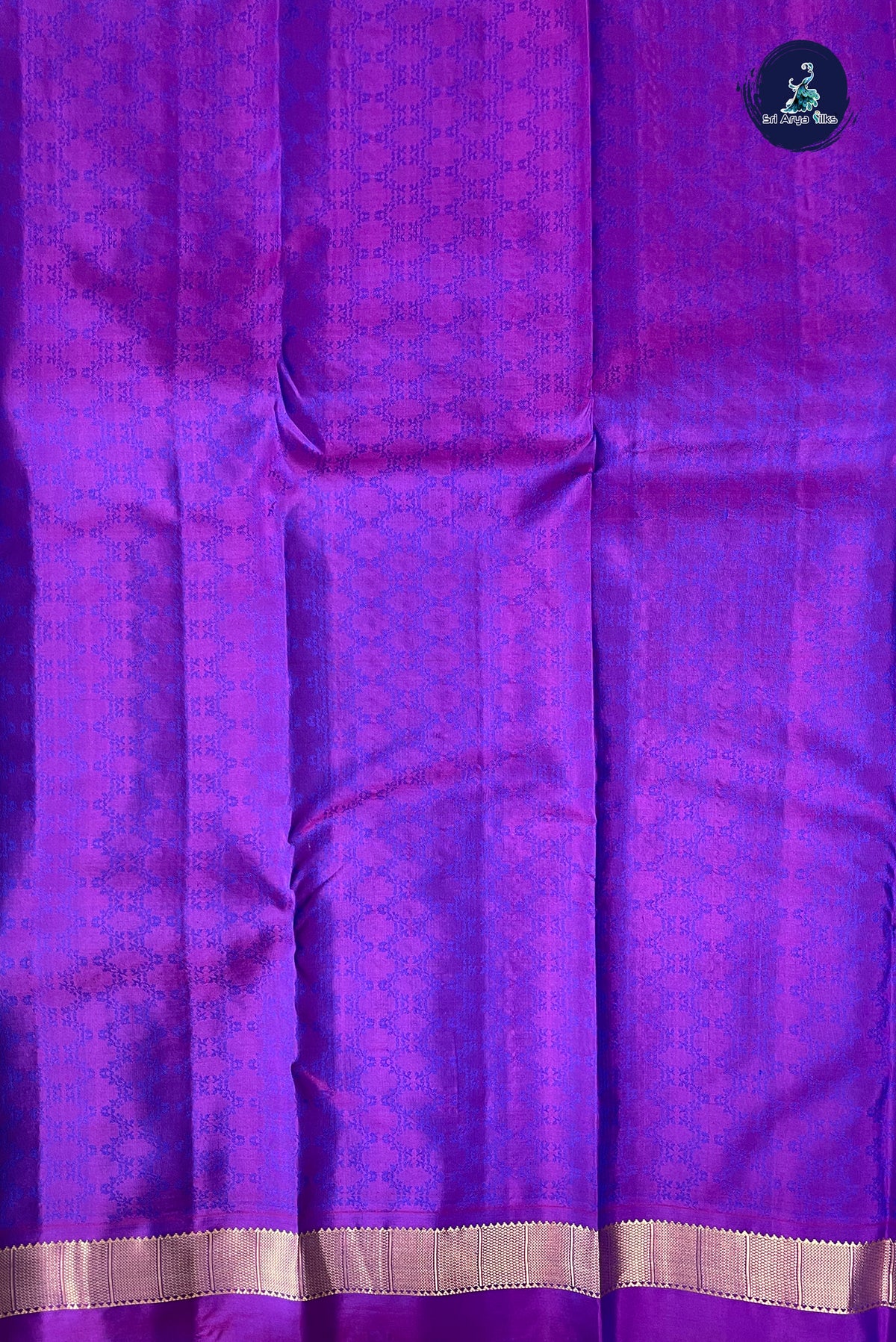 Dual Tone Blue Bridal Silk Saree With Embossed Pattern