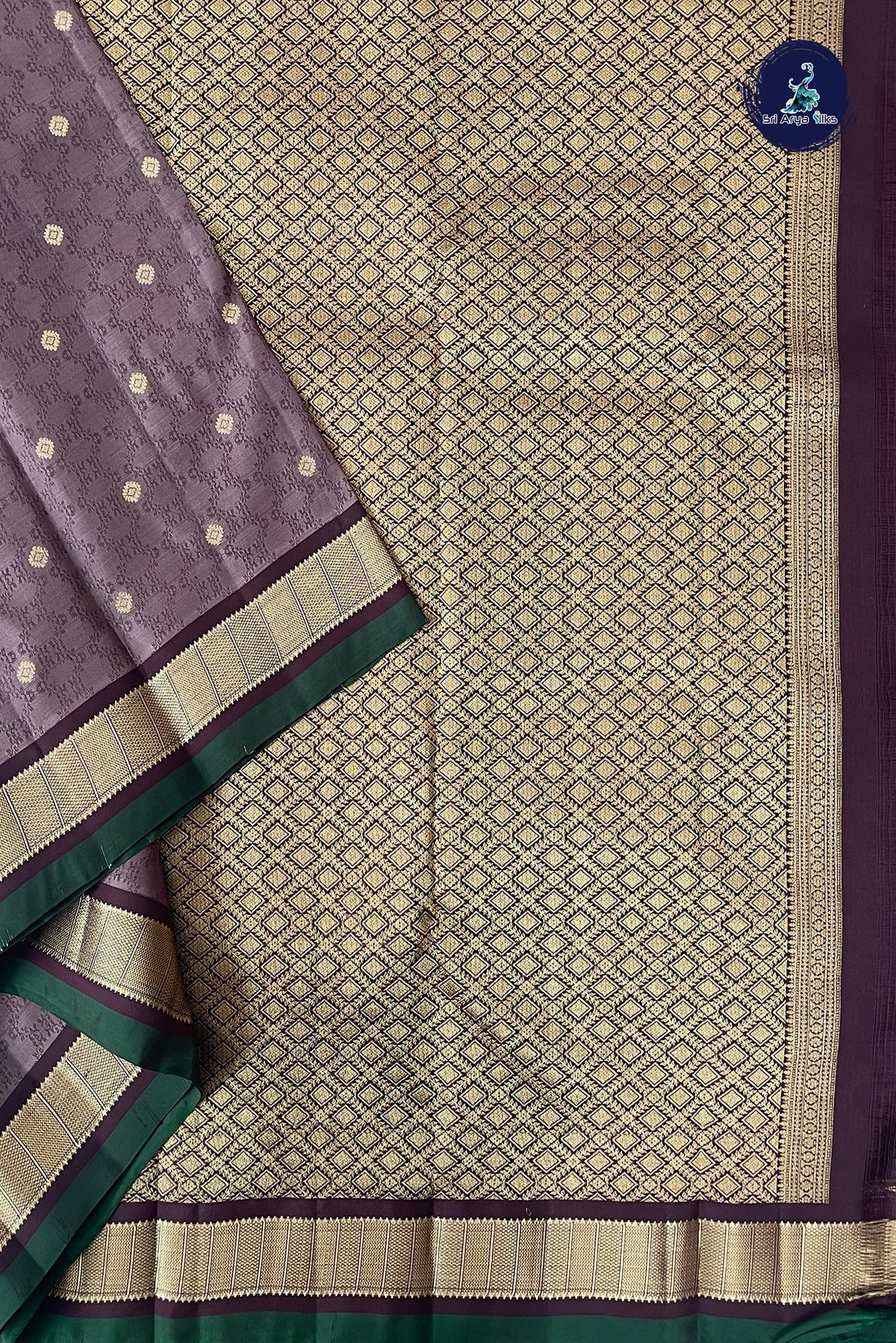 Chocolate Shade Bridal Silk Saree With Embossed Pattern