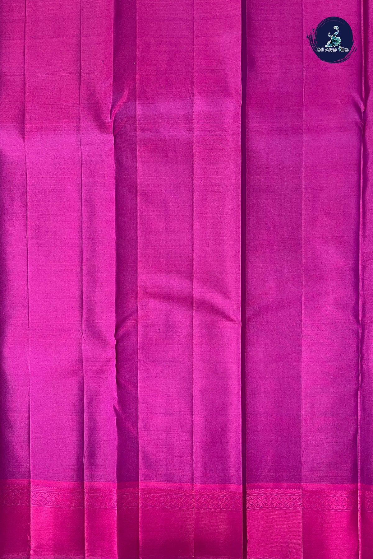 Jamun Thread Work Silk Saree With Plain Pattern