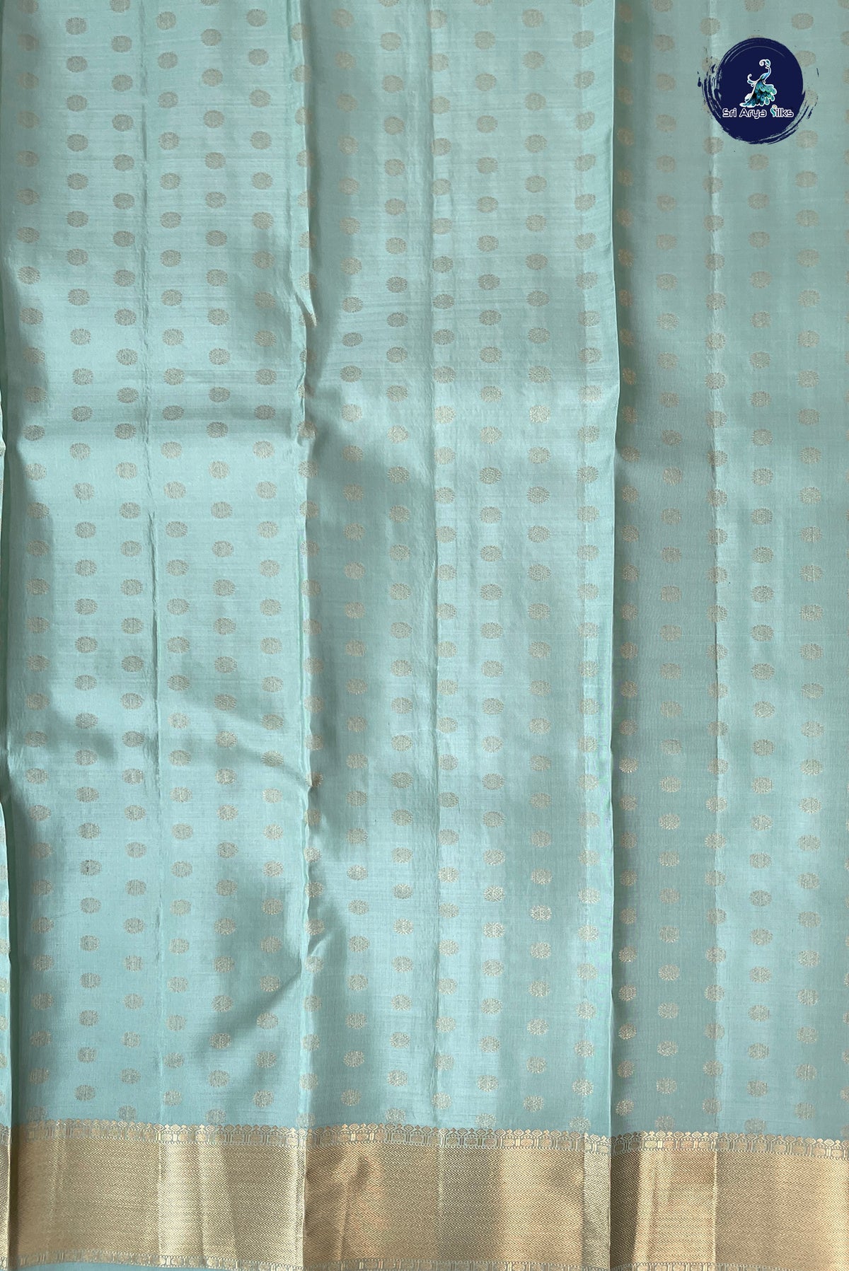 Pastel Green Bridal Silk Saree With Stripes Pattern