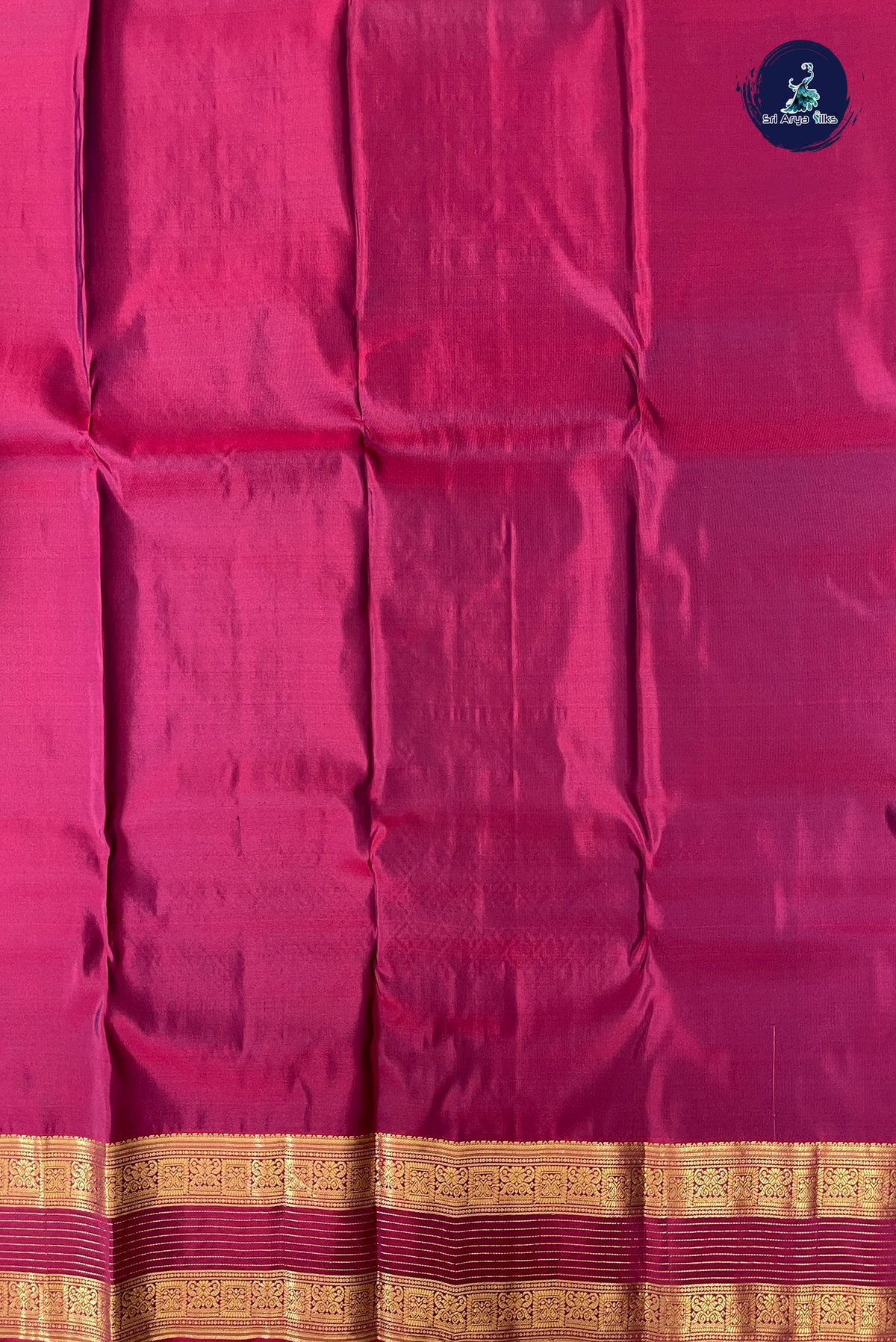 Blue Half Pure Silk Saree With Stripes Pattern