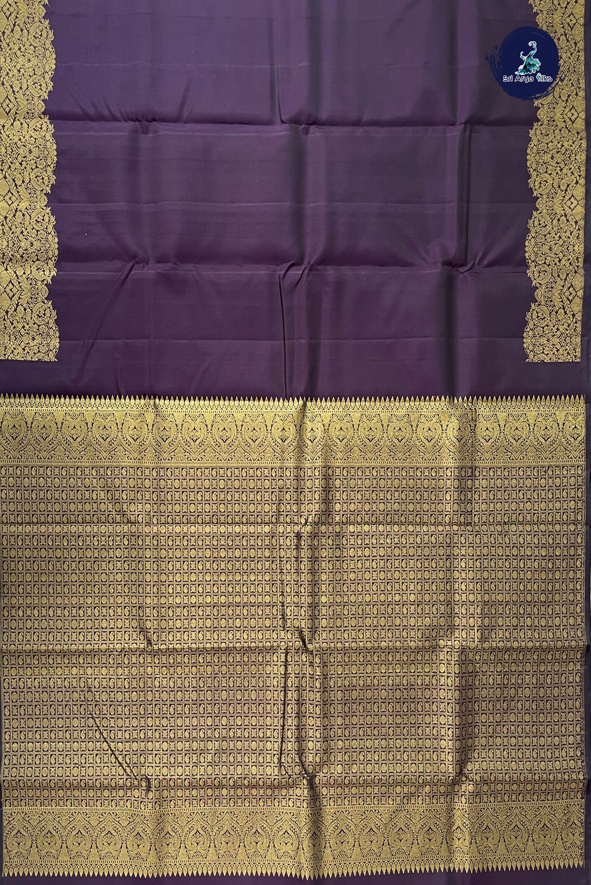 Coffee Brown Traditional Silk Saree With Plain Pattern