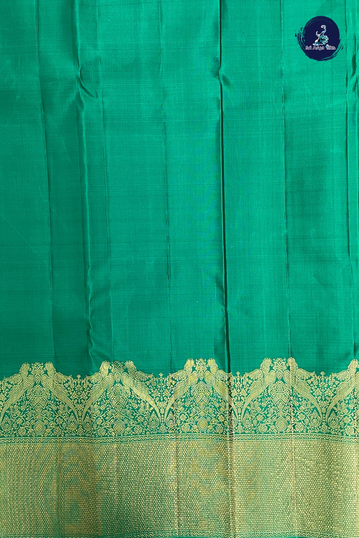 Green Bridal Silk Saree With Zari Buttas Pattern