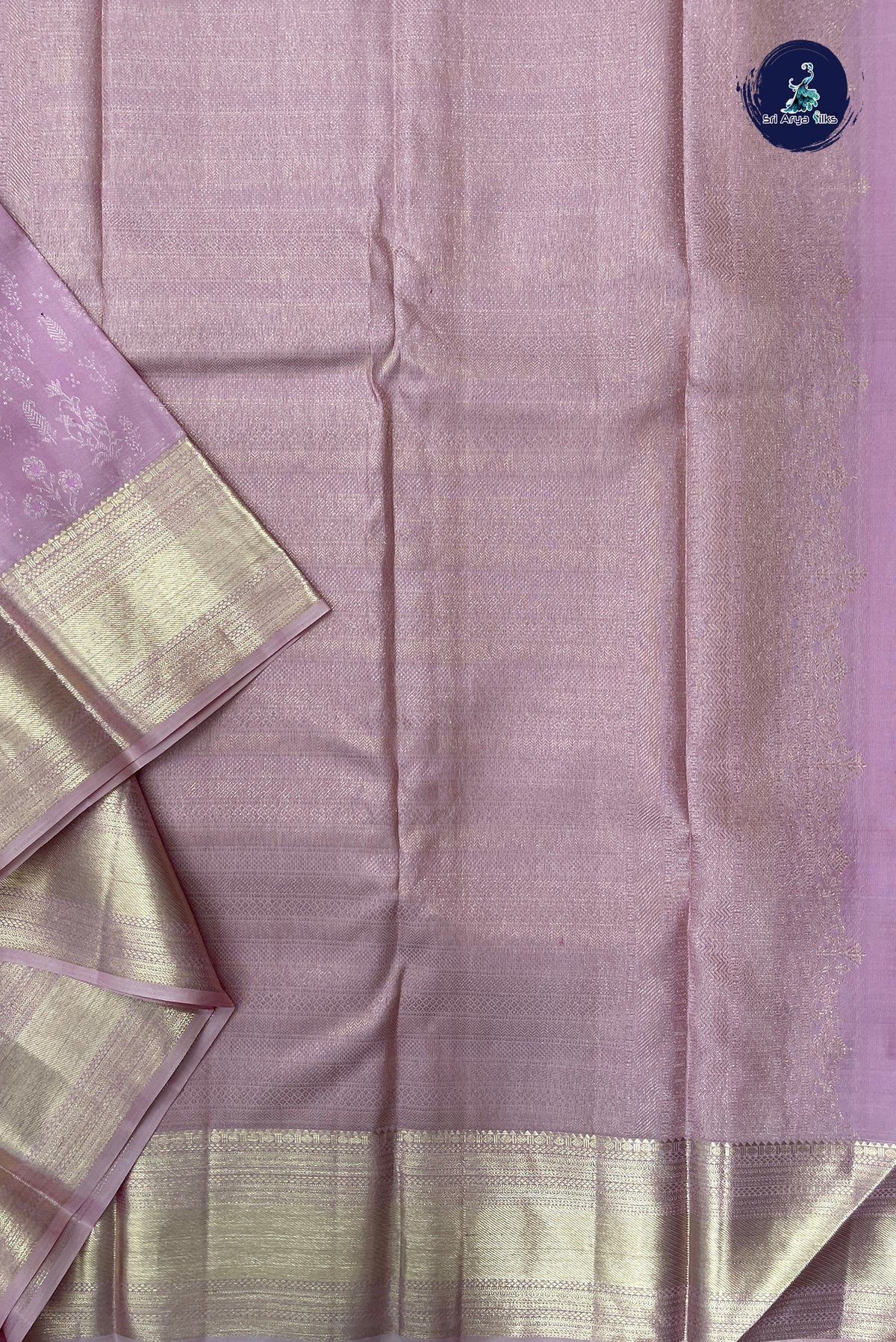 Baby Pink Brocade Silk Saree With Jacquard Pattern