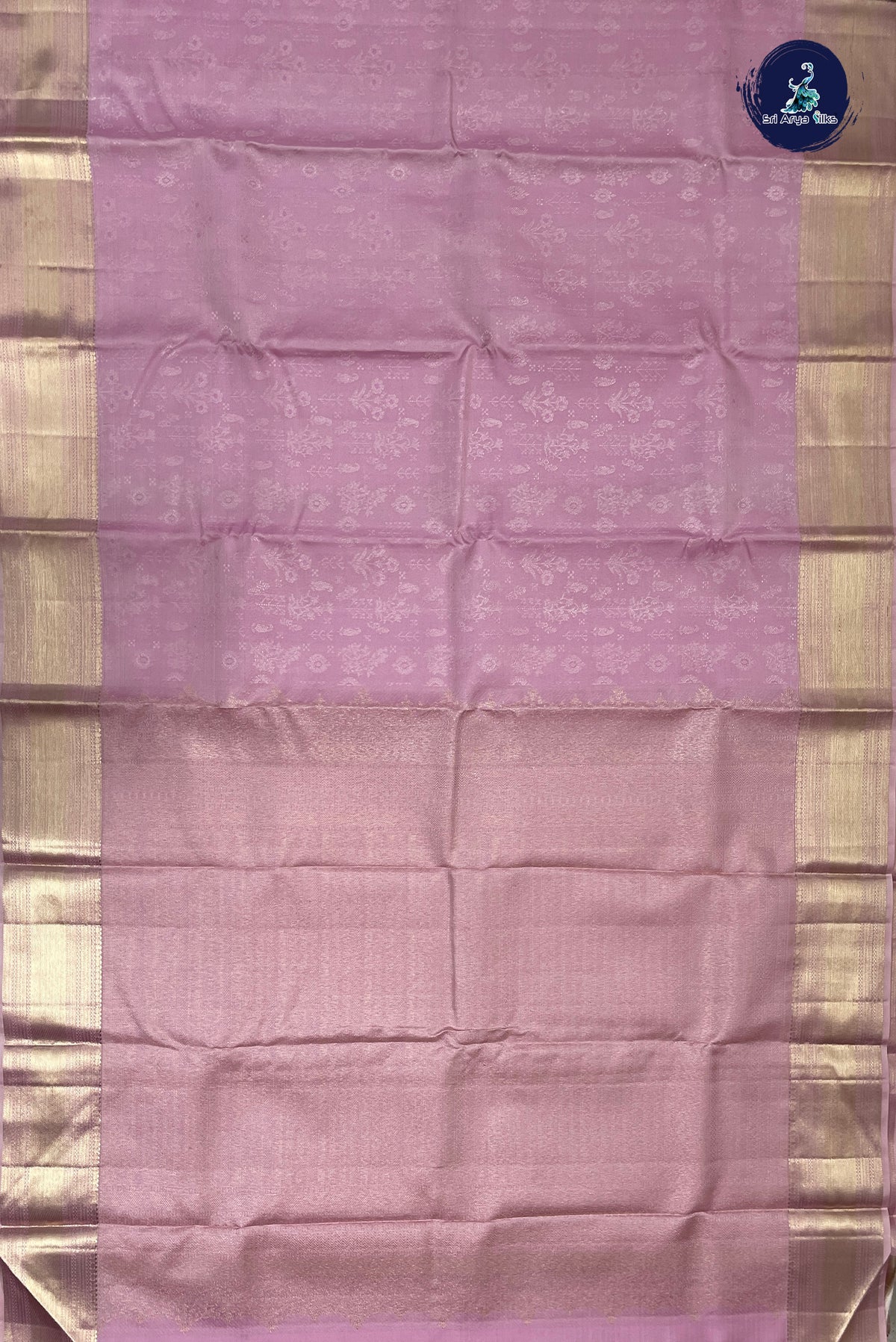 Baby Pink Brocade Silk Saree With Jacquard Pattern