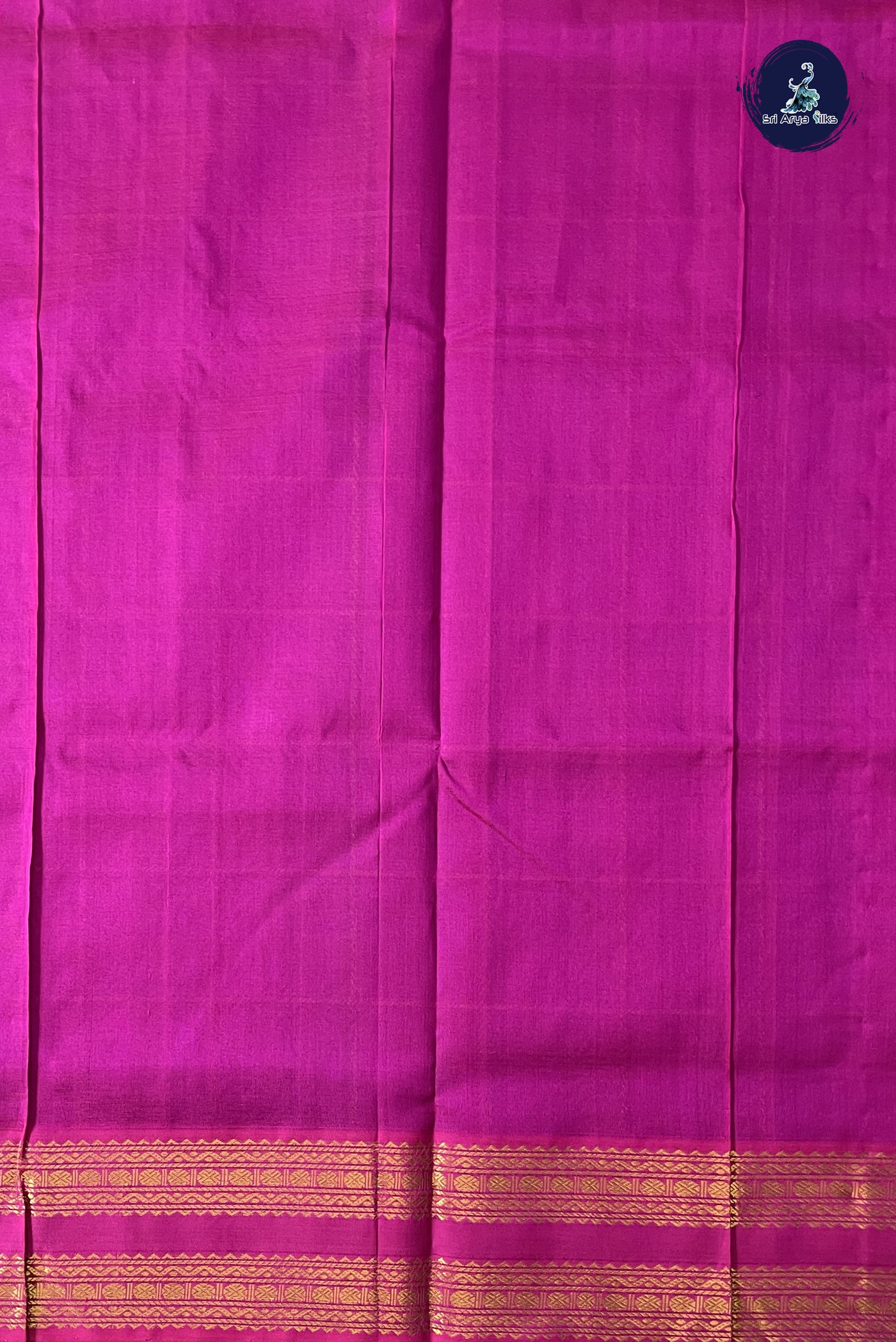 Violet Checked Saree With Zari Checked Pattern