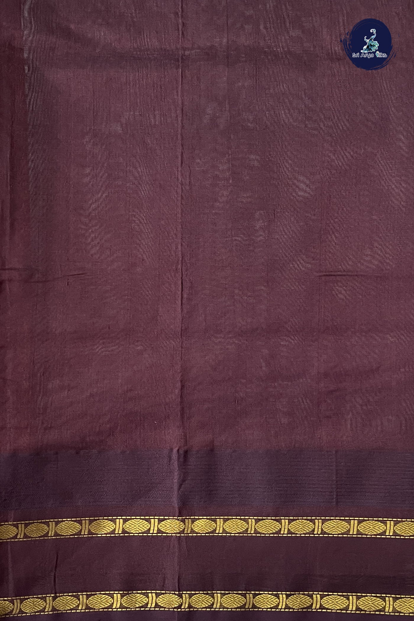 Rust Korvai Silk Cotton Saree With Zari Buttas Pattern