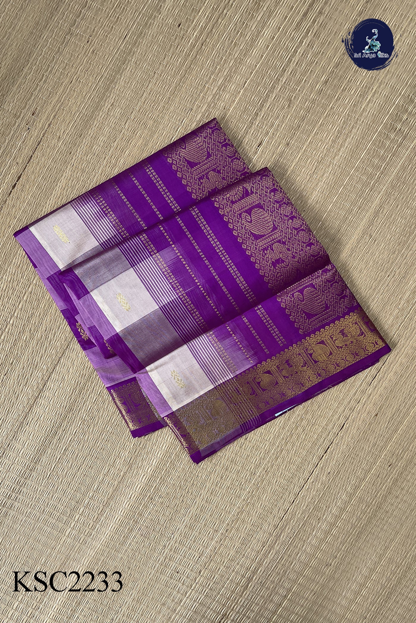 Multi Colour Silk Cotton Saree With Checked Pattern