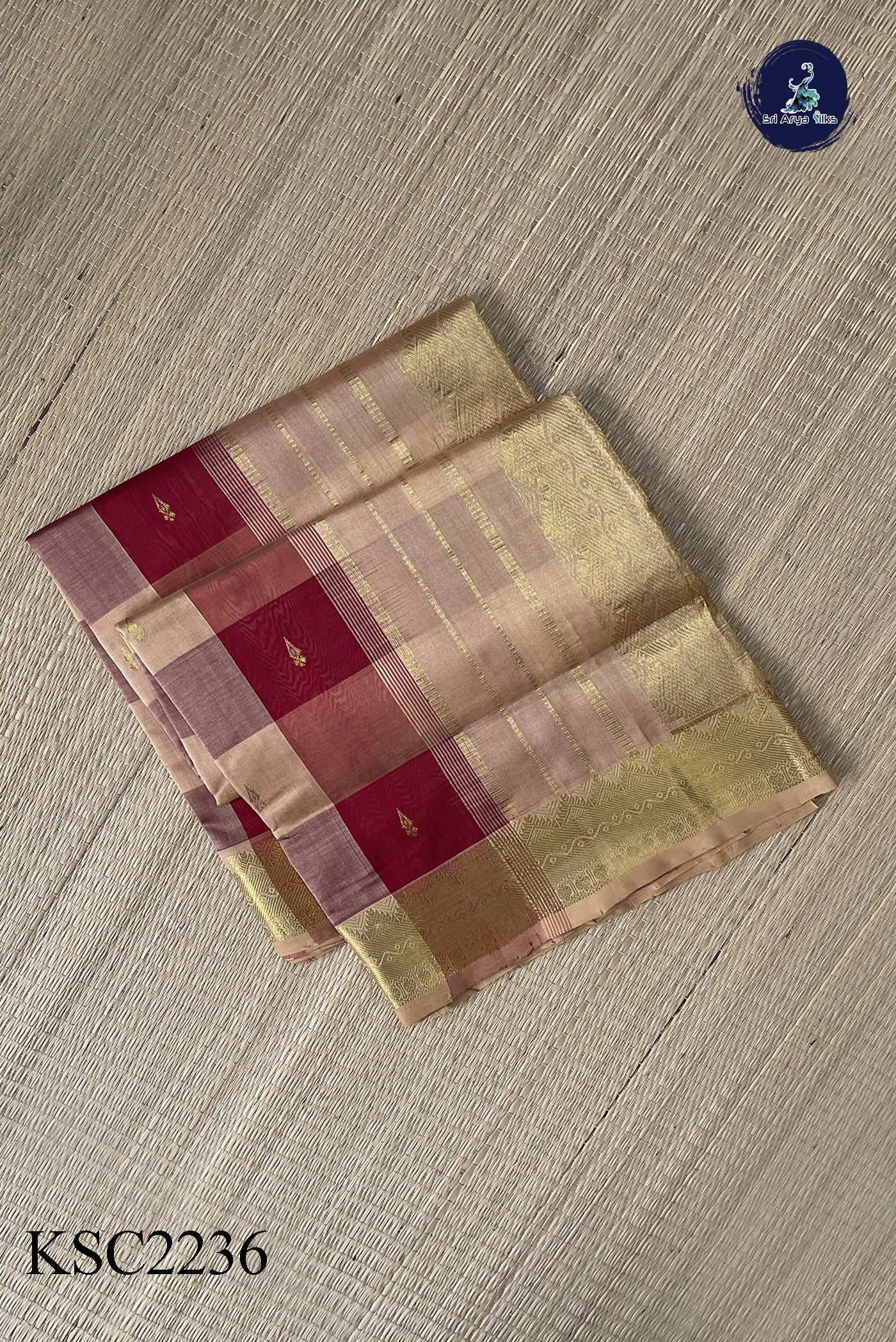 Multi Colour Silk Cotton Saree With Checked Pattern