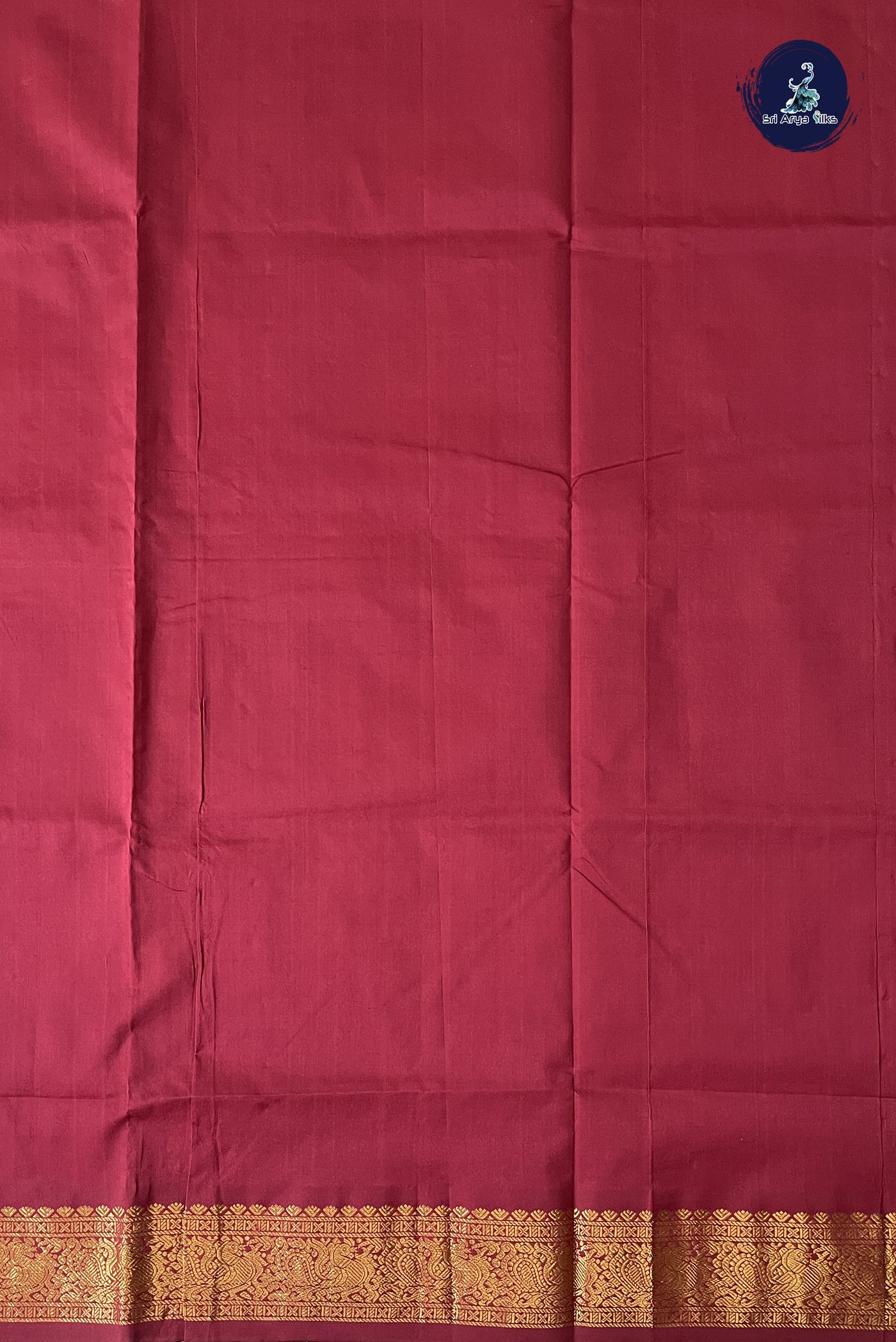 BeetRoot Shade Simple Silk Cotton Saree With Zari Buttas Pattern