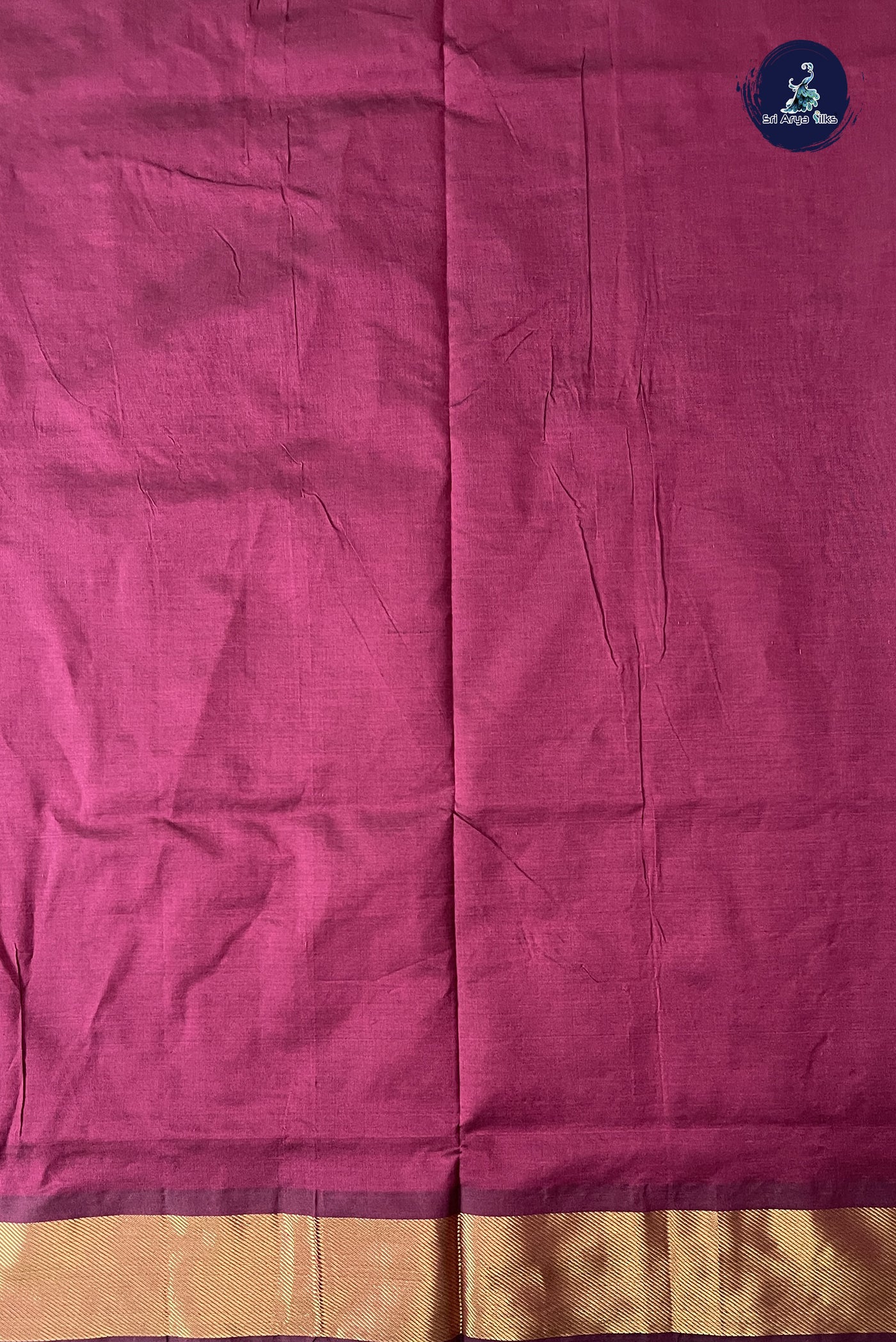 BeetRoot Shade Semi Silk Cotton Saree With Plain Pattern