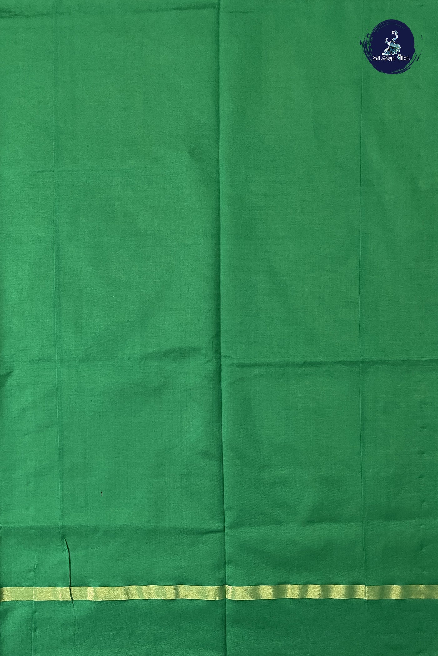 Light Green Semi Silk Cotton Saree With Plain Pattern