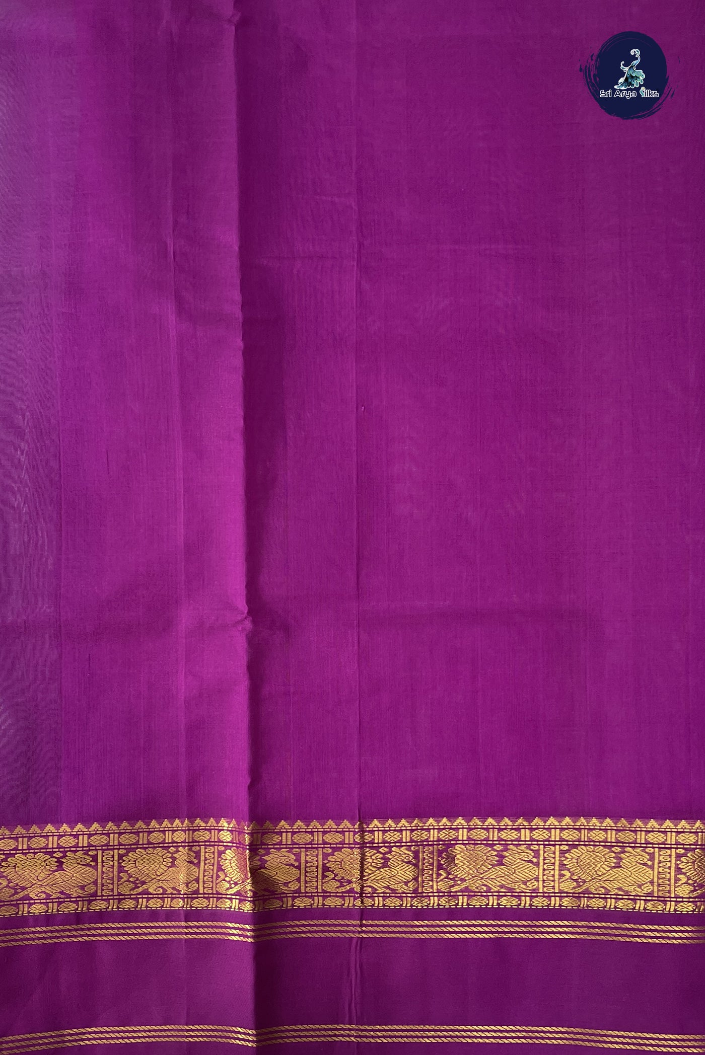 Light Blue Korvai Silk Cotton Saree With Zari Checked Pattern