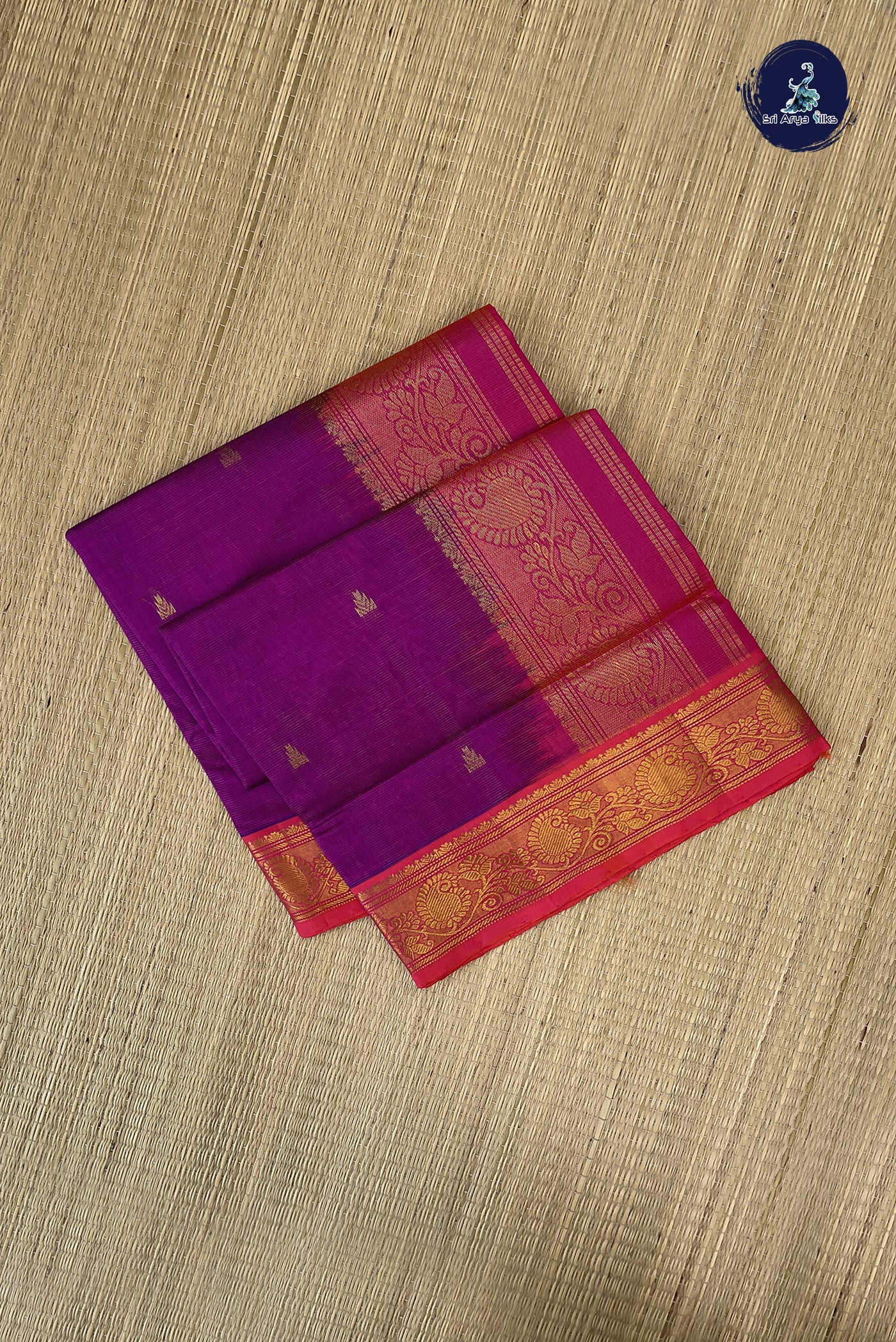 Vadamalli Vaira Oosi Silk Cotton Saree With Vaira Oosi Pattern