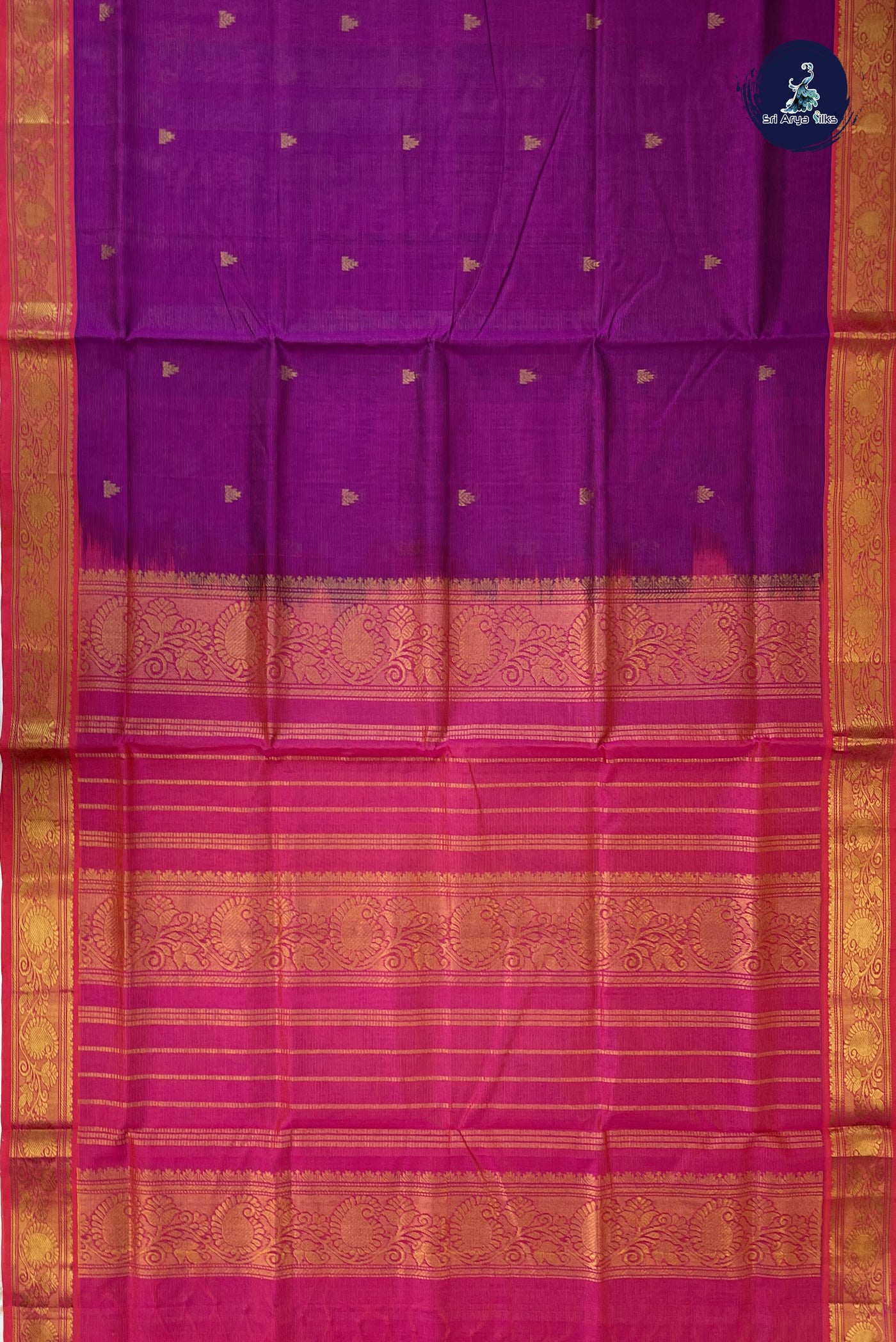 Vadamalli Vaira Oosi Silk Cotton Saree With Vaira Oosi Pattern