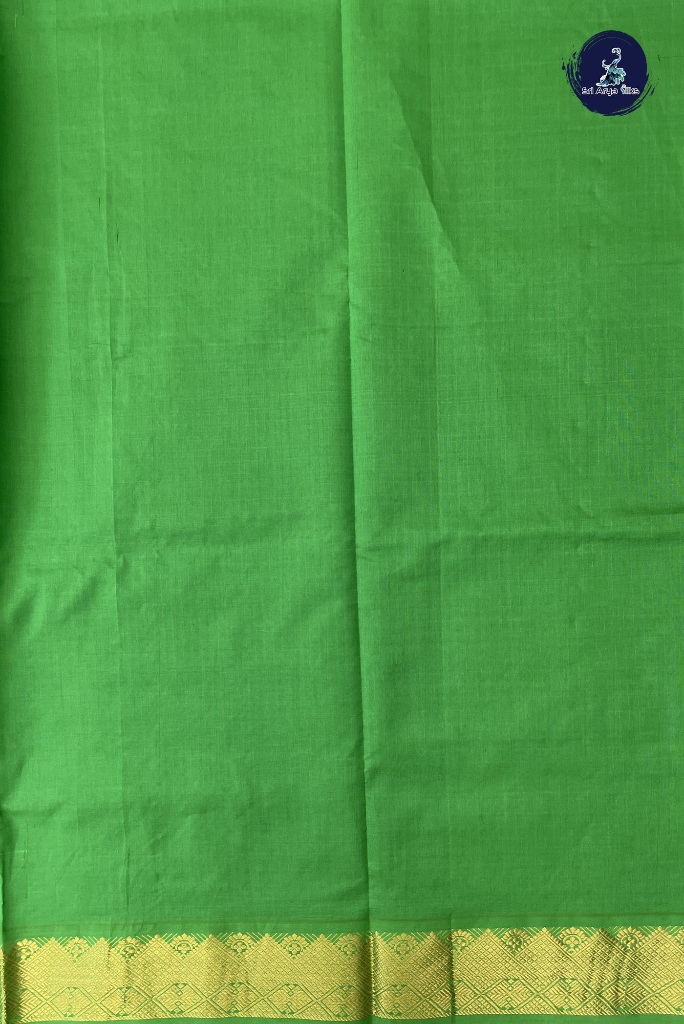 Dark Green Semi Silk Cotton Saree With Zari Checked Pattern