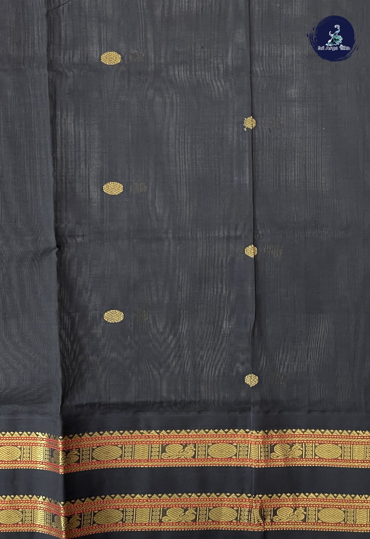 Pink Korvai Silk Cotton Saree With Zari Buttas Pattern
