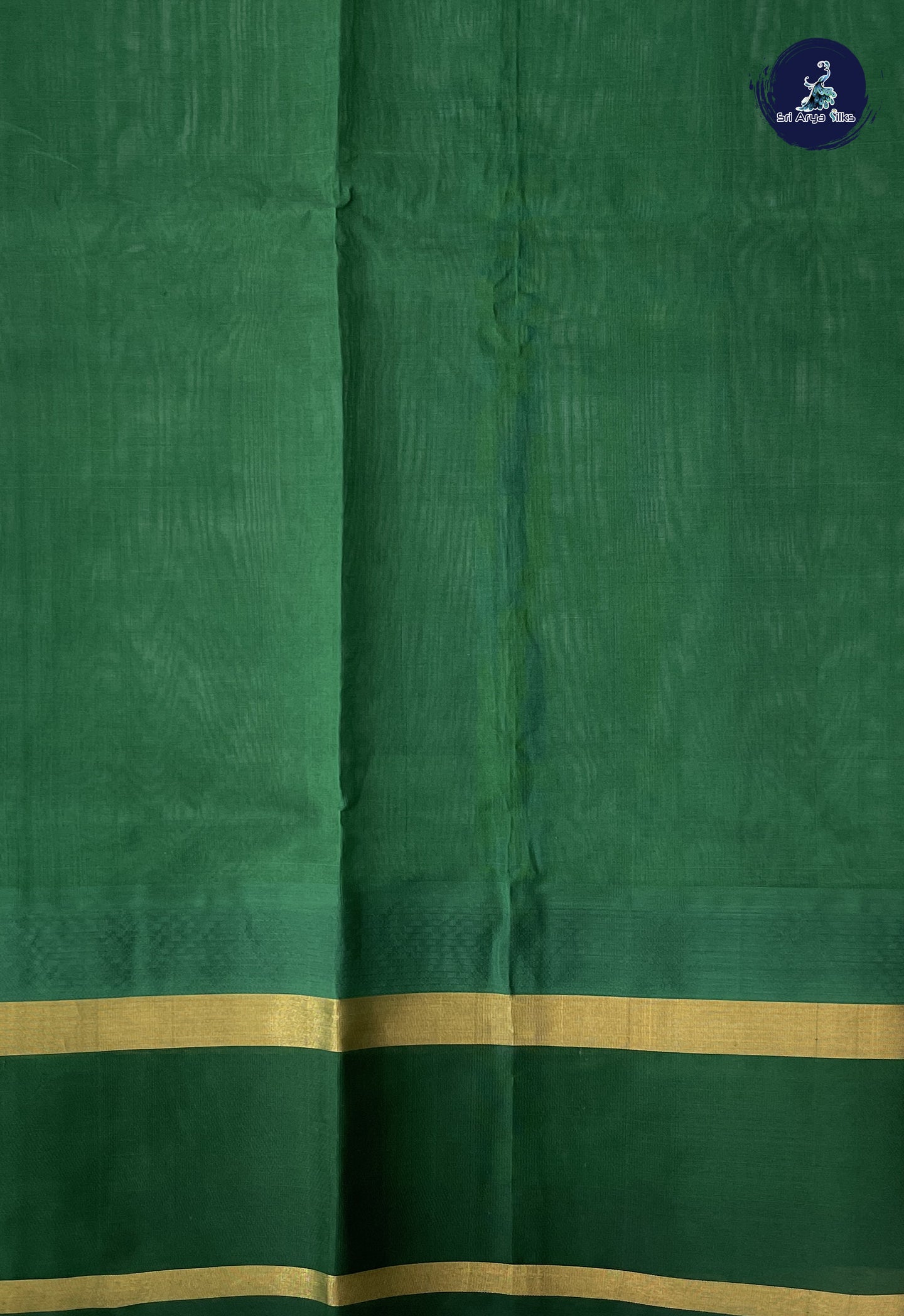 Off White Korvai Silk Cotton Saree With Plain Pattern