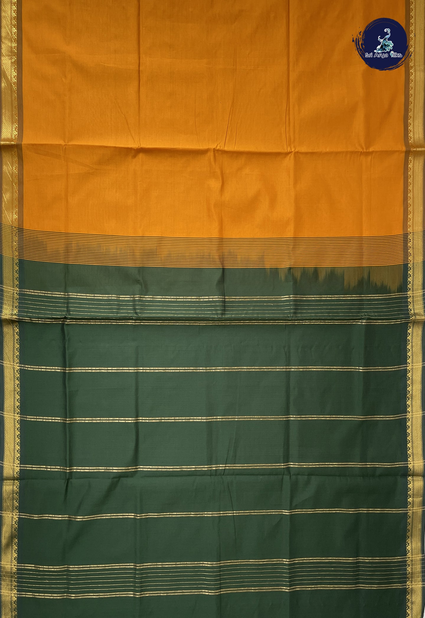 Yellow Kanchi Semi Silk Cotton Saree With Checked Pattern