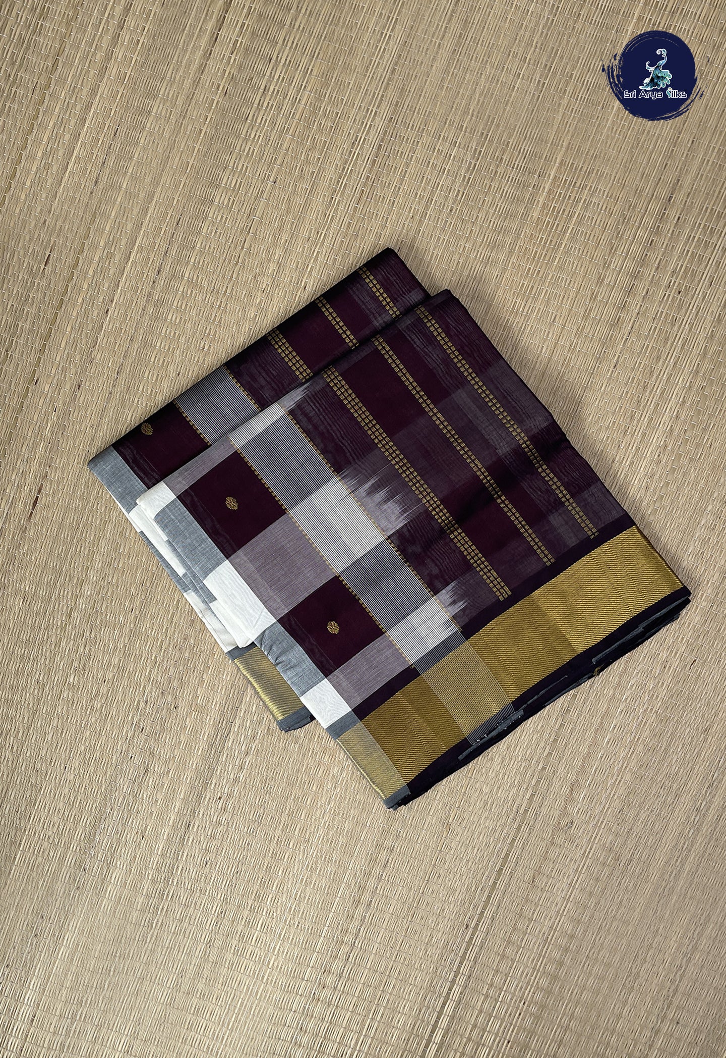 Multi Colour Checked Saree With Paalum Pazham Kattam Pattern