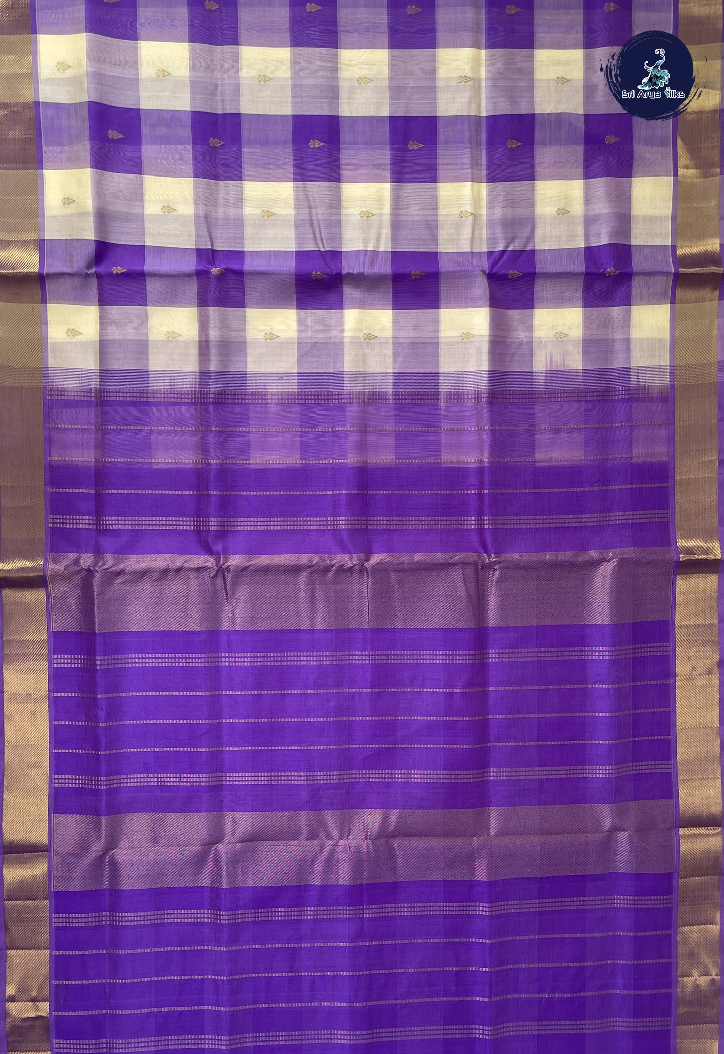 Multi Colour Checked Saree With Paalum Pazham Kattam Pattern