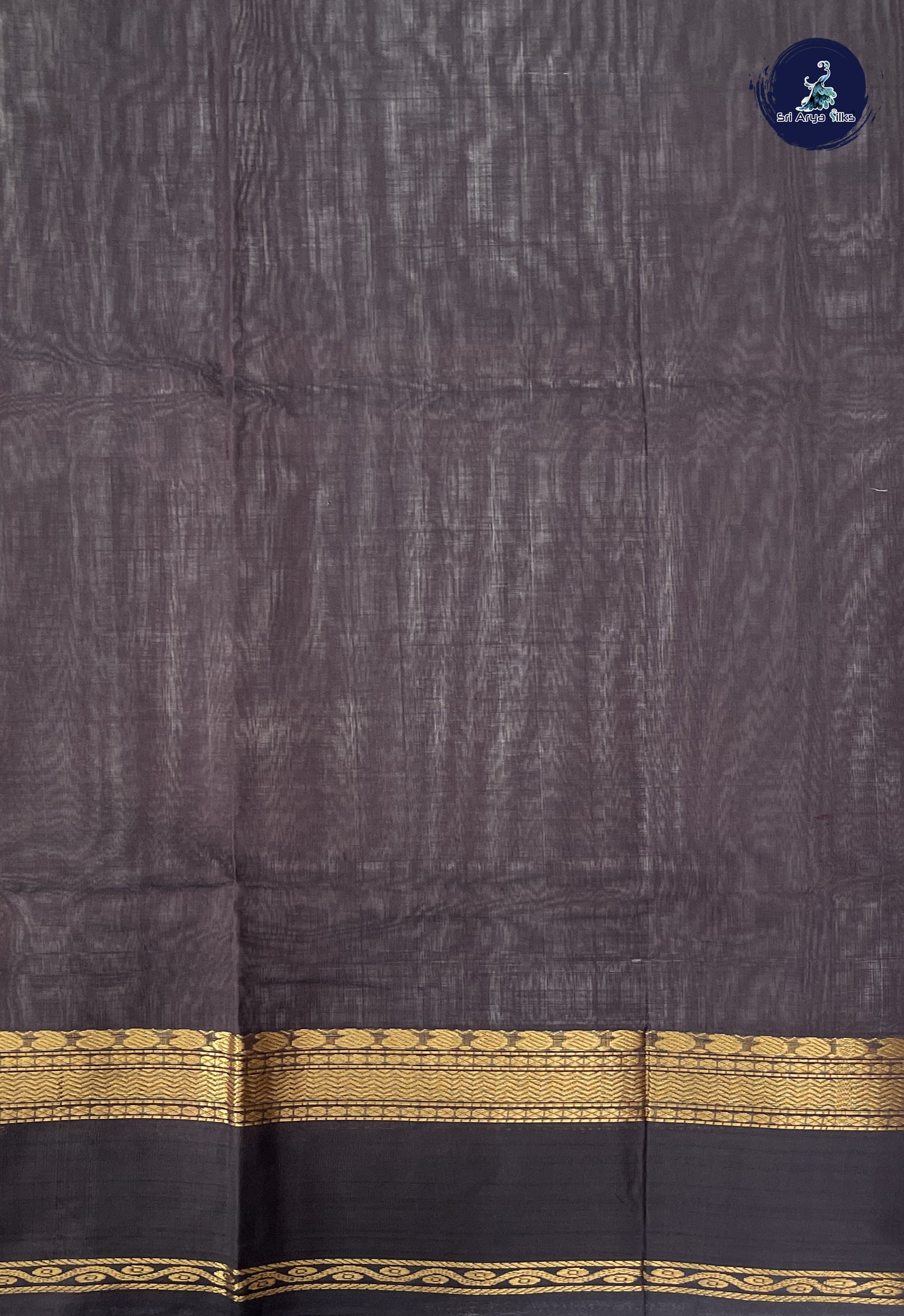 Peach Checked Saree With Checked Pattern