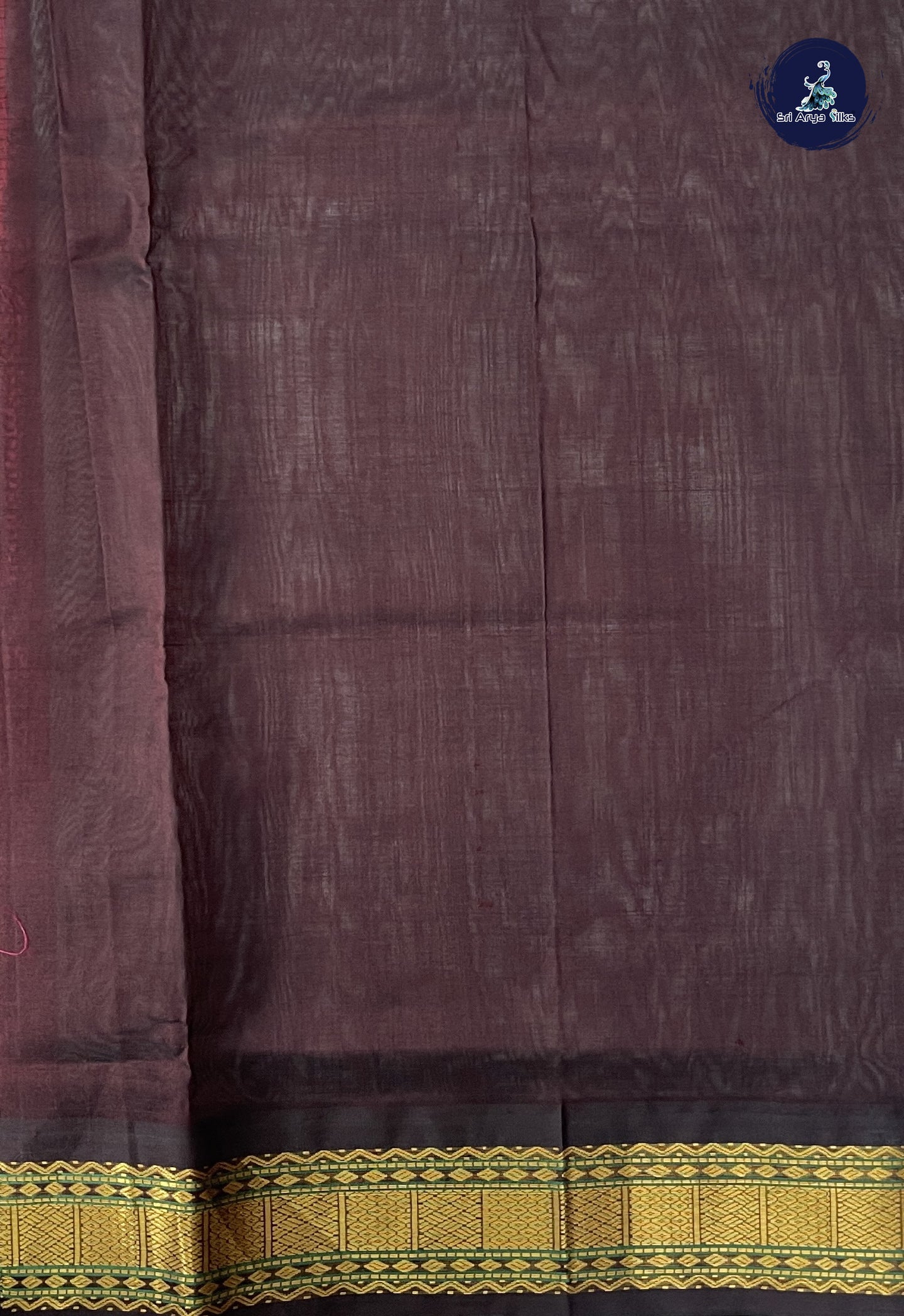 Dual Tone Pink Checked Saree With Checked Pattern