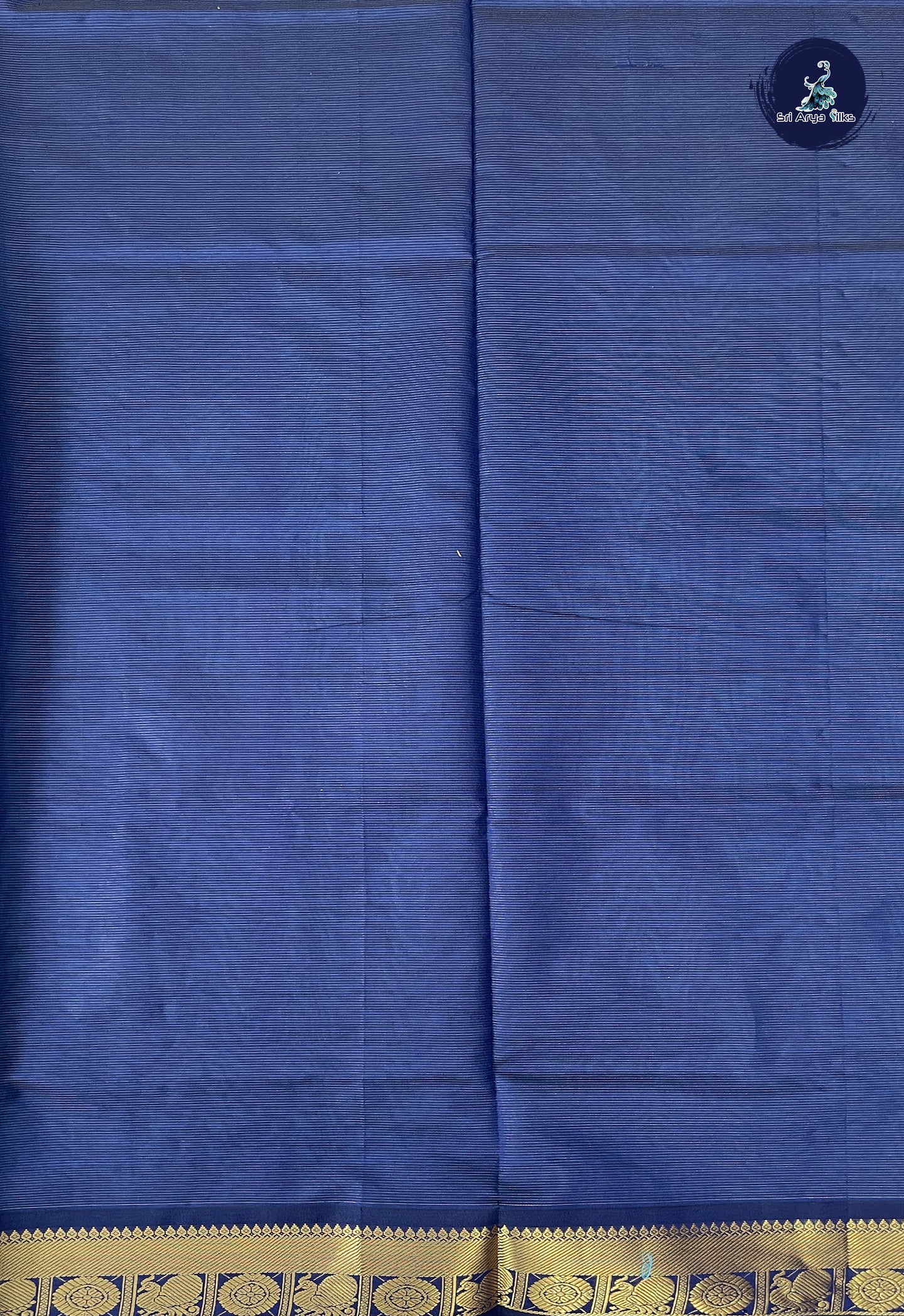 Light Blue Kanchi Semi Silk Cotton Saree With Vaira Oosi Pattern