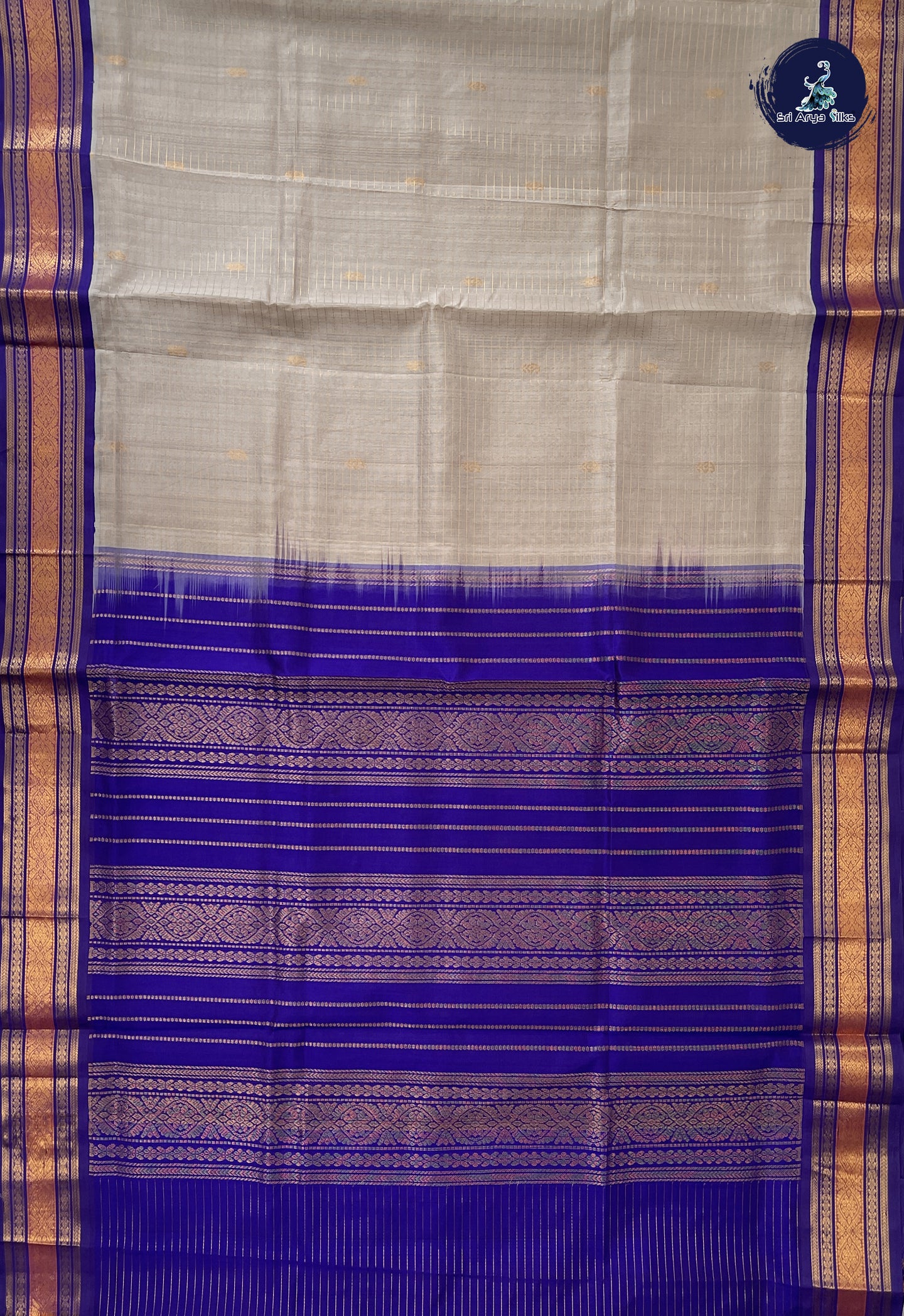 Pastel Shade Checked Saree With Zari Checked Pattern
