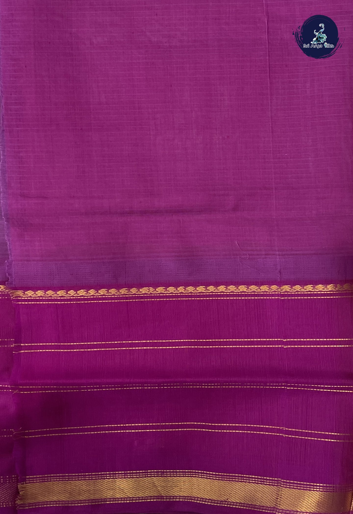 Light Blue Checked Saree With Checked Pattern