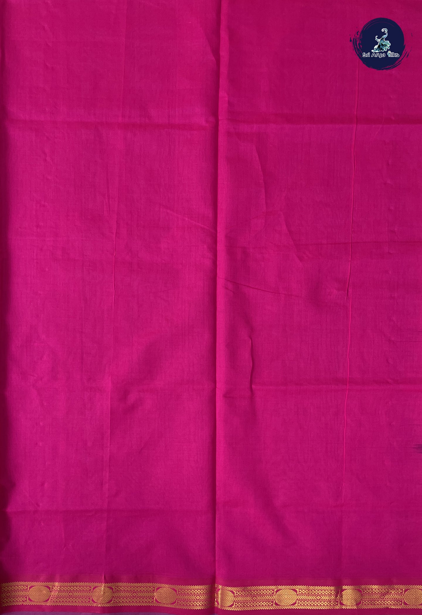 Lavender Kanchi Semi Silk Cotton Saree With Plain Pattern