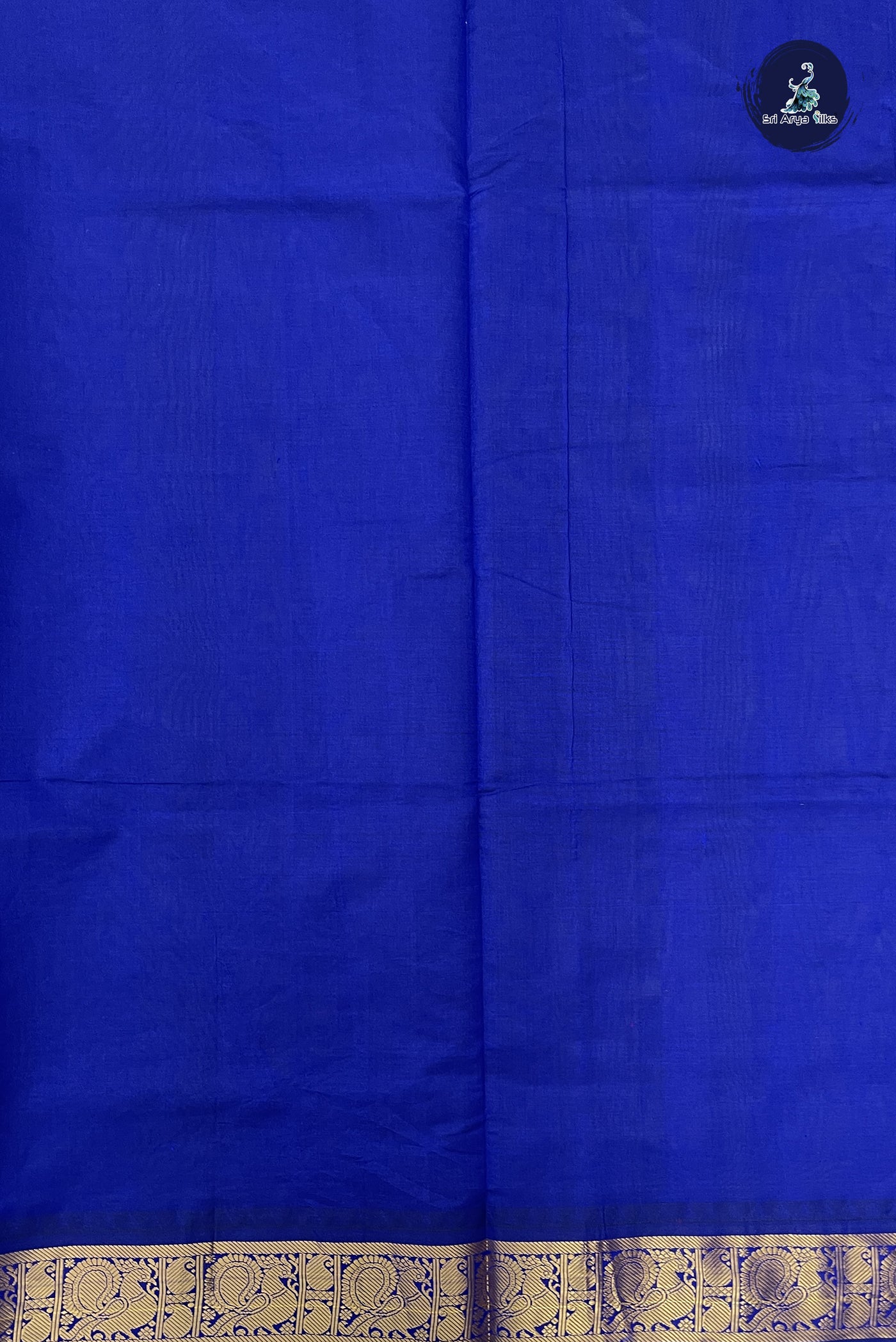 Green Kanchi Semi Silk Cotton Saree With Plain Pattern